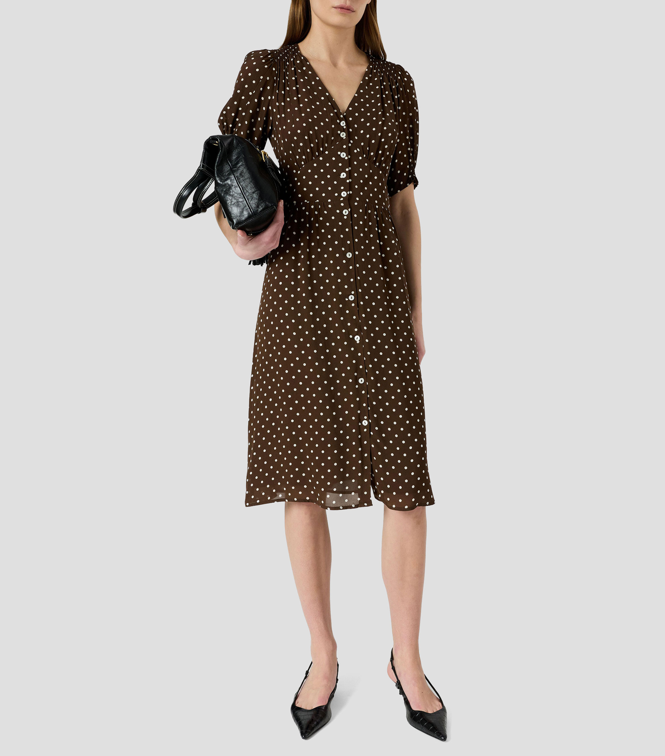 Vestido midi polkadots Mujer