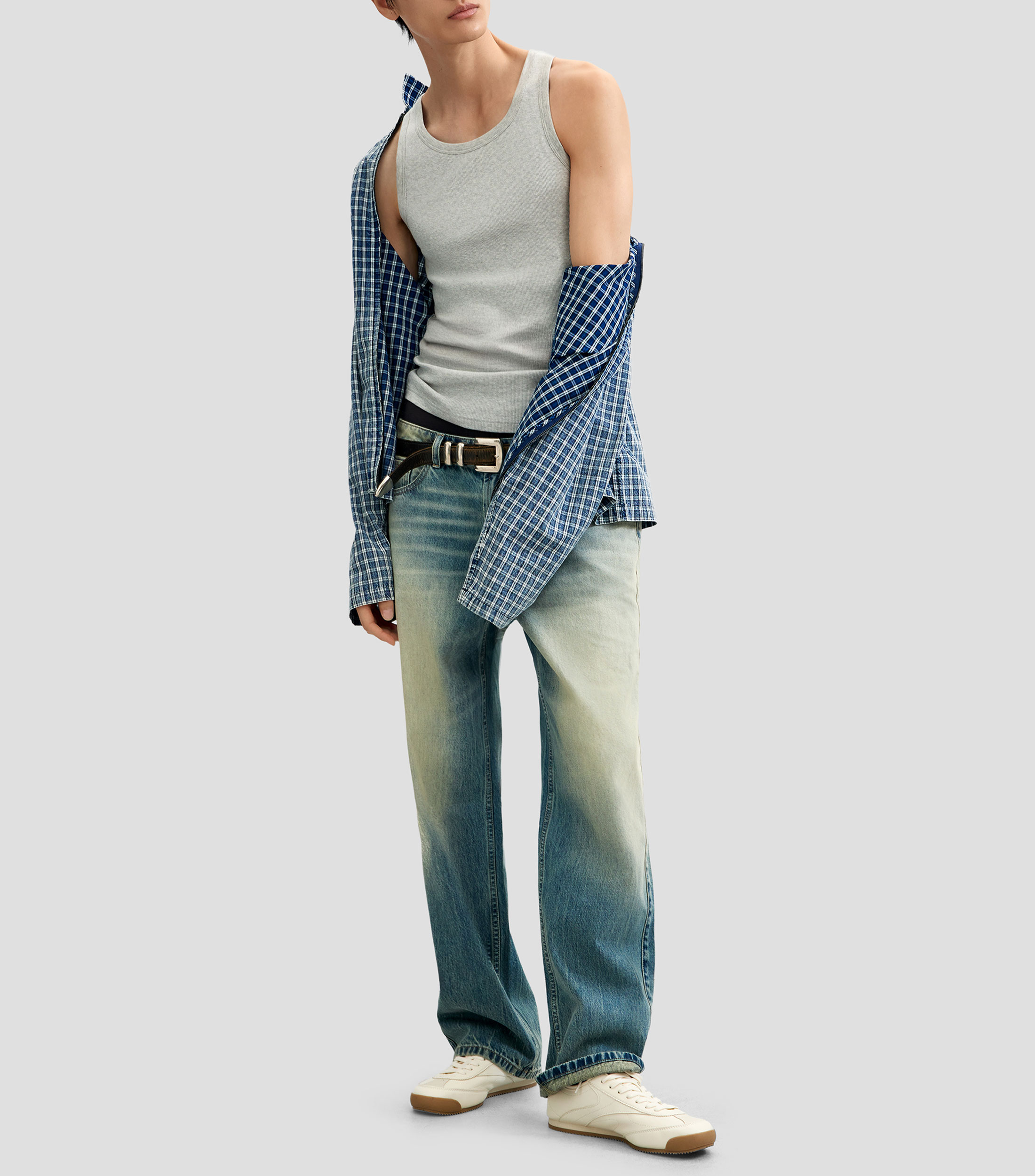 Pantalón vaquero liso Hombre