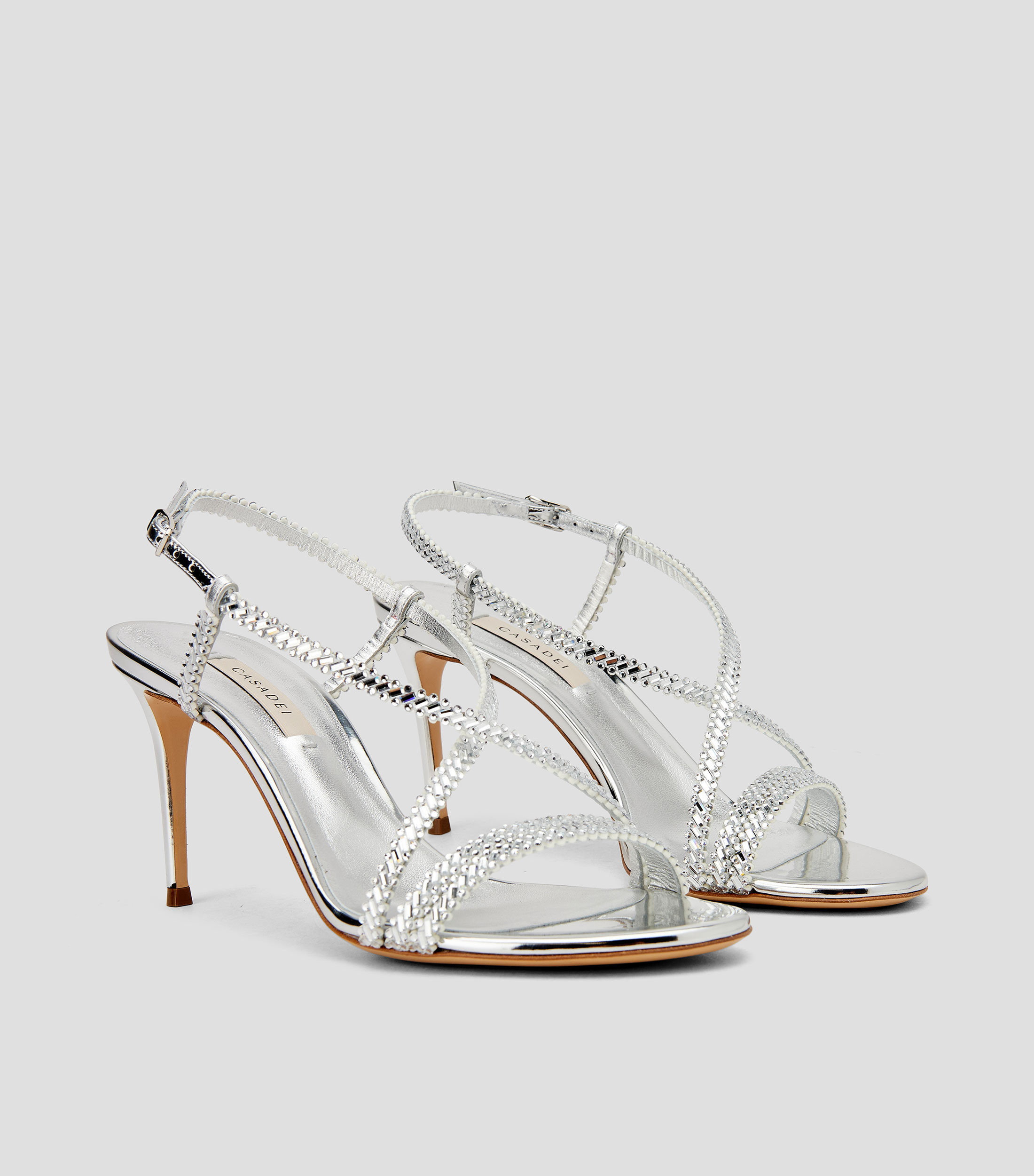 Sandalias con tacón alto de aguja Mujer