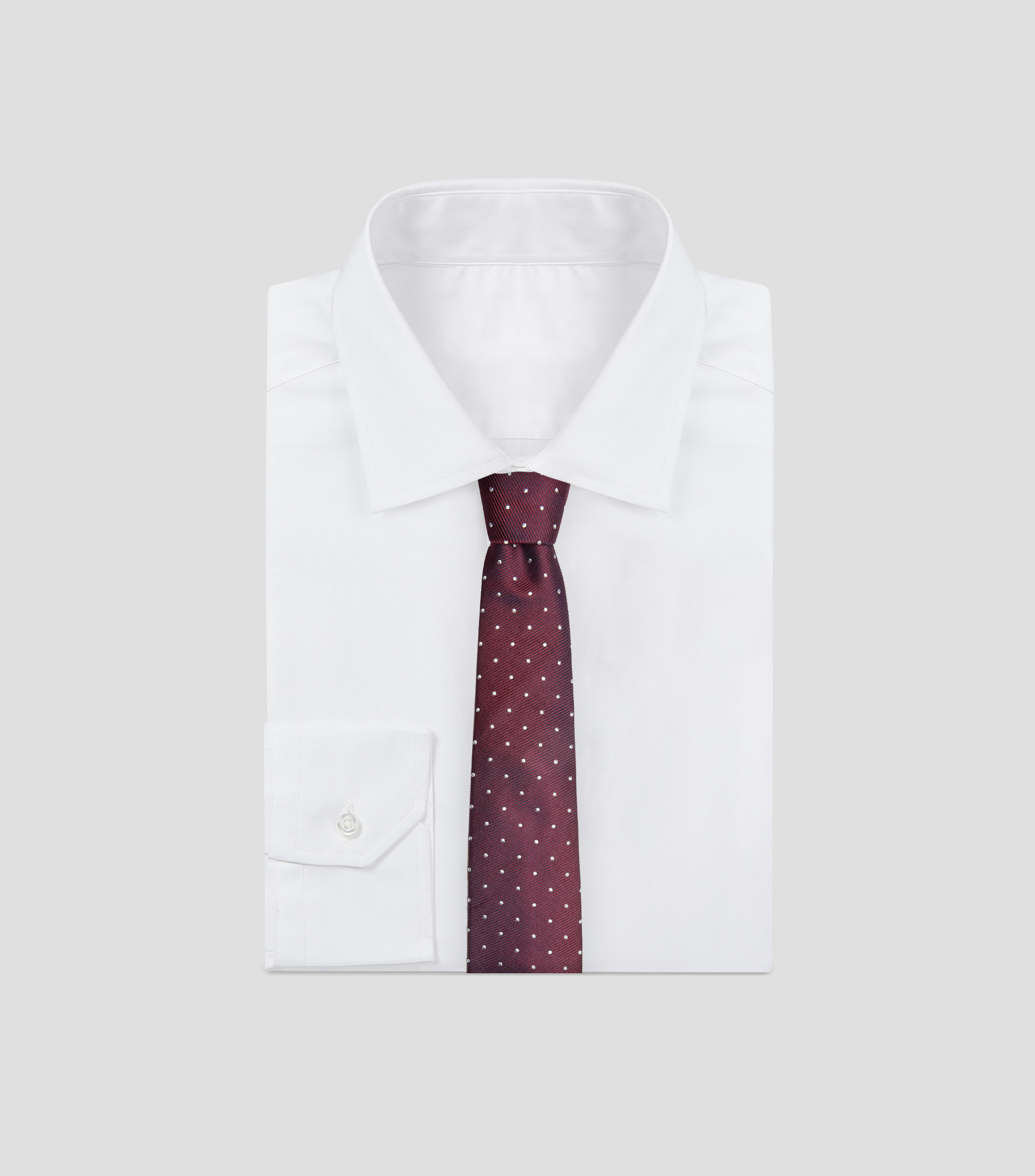 Corbata ancha de seda estampado con puntos