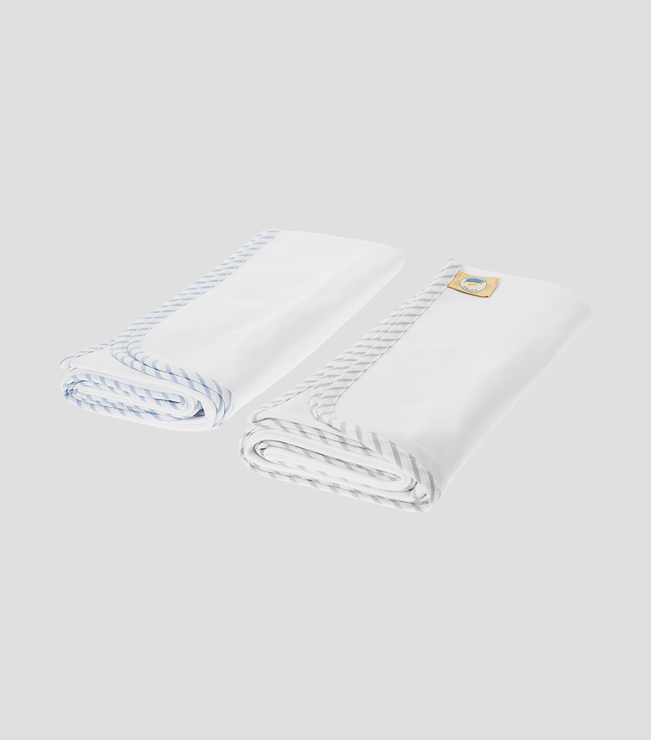 Set de 2 Sábanas para bebé Blanco y Azul