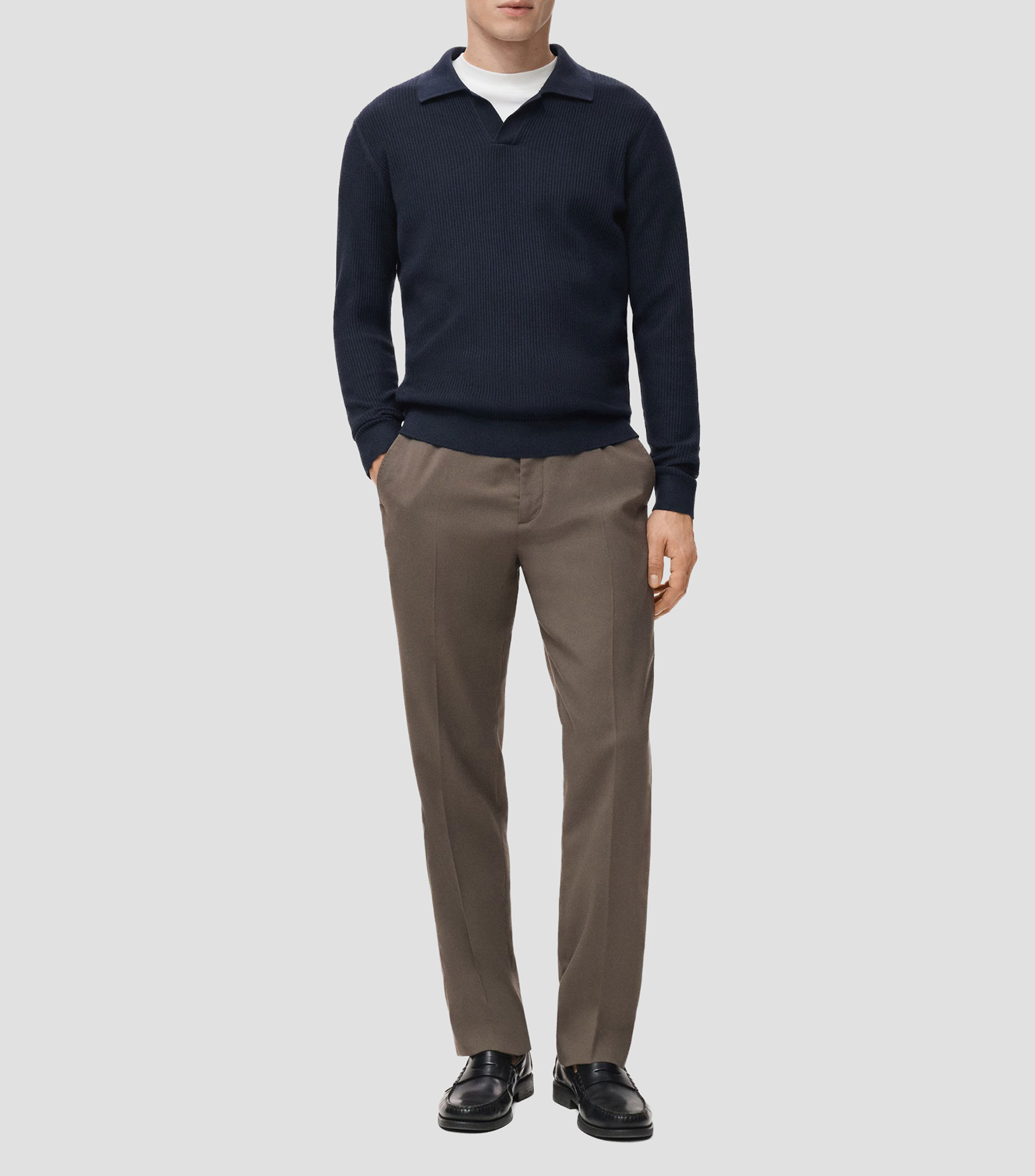 Suéter cuello polo Hombre