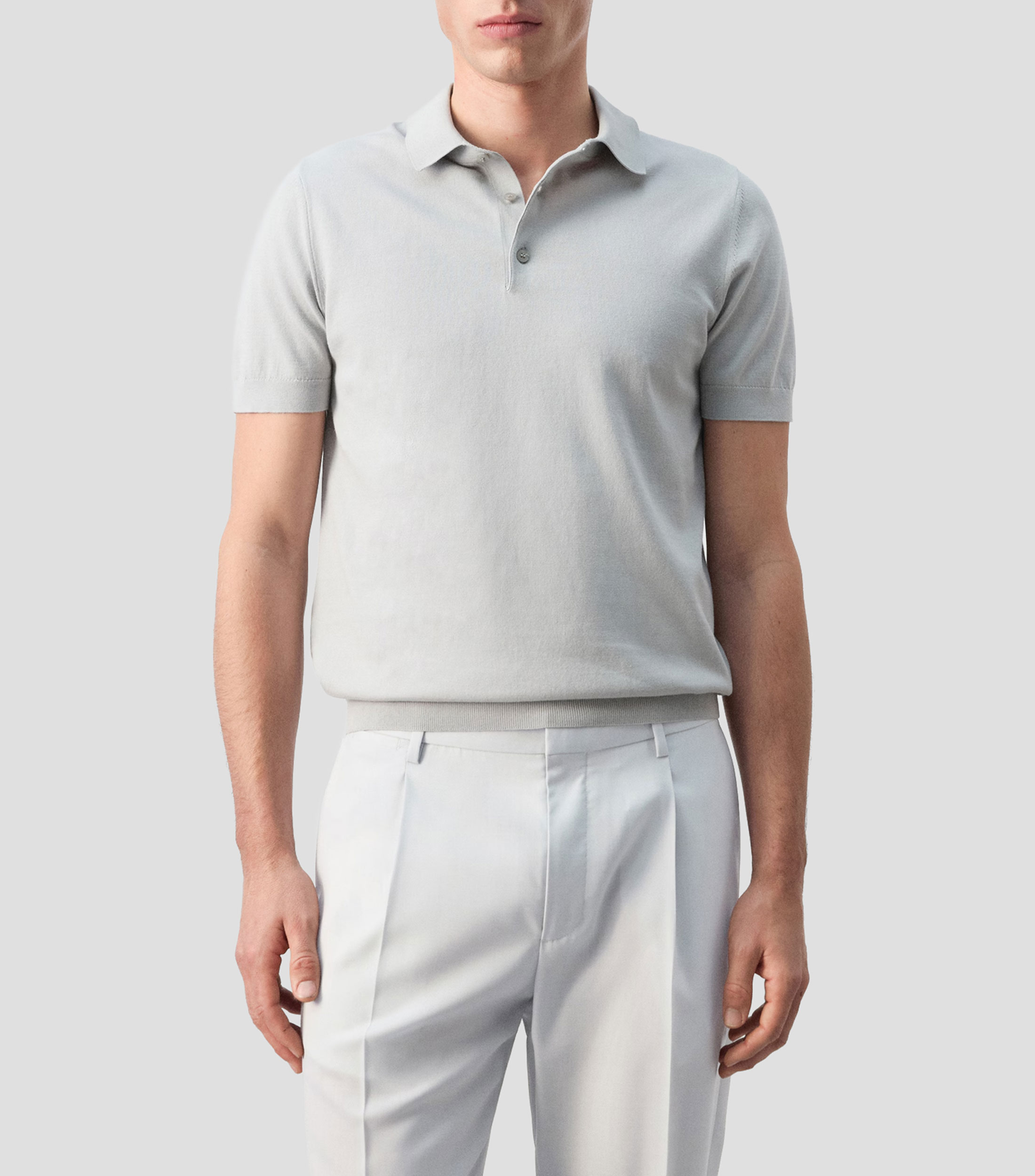 Playera polo manga corta lisa Hombre