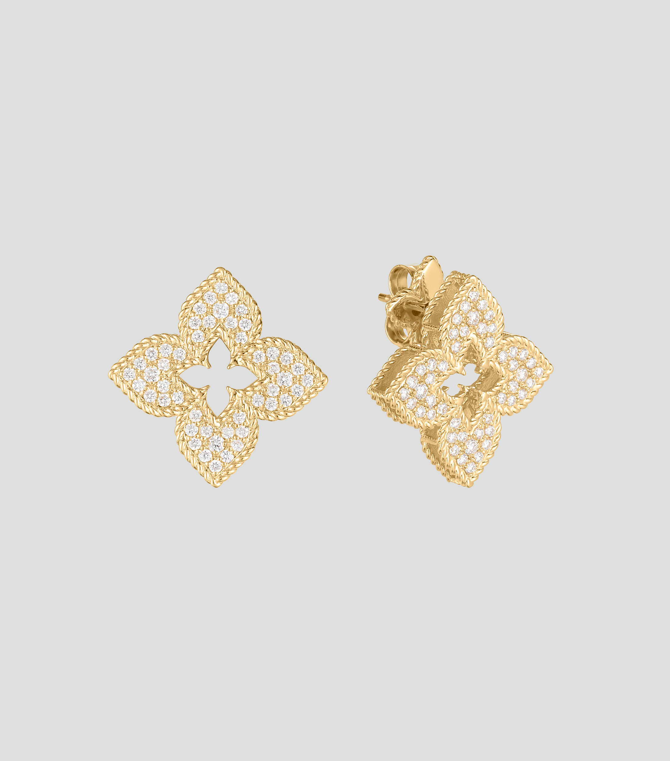 Aretes en oro amarillo de 18 kilates con diamantes Venetian Princess Mujer