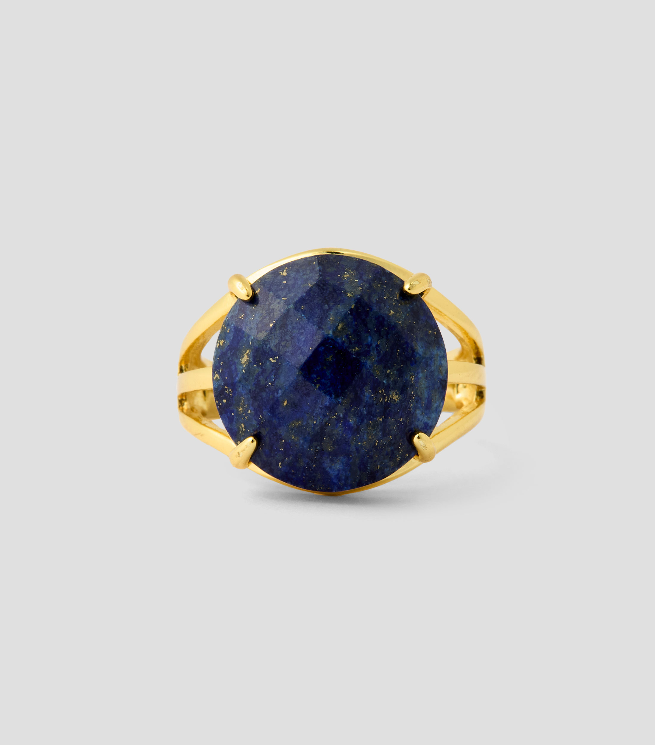 Anillo con incrustación de lapislázuli Mujer