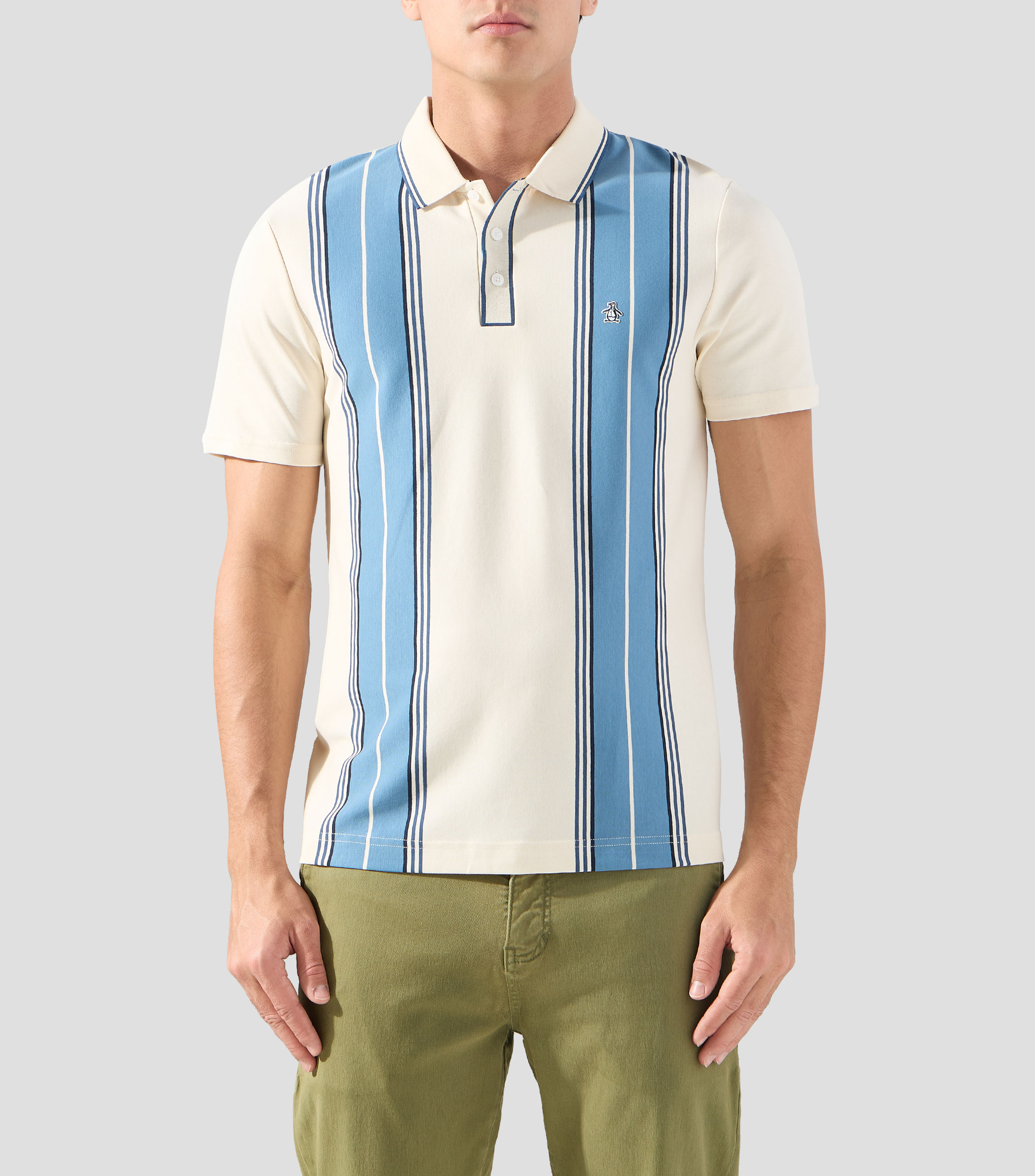 Playera tipo polo manga corta rayas Hombre