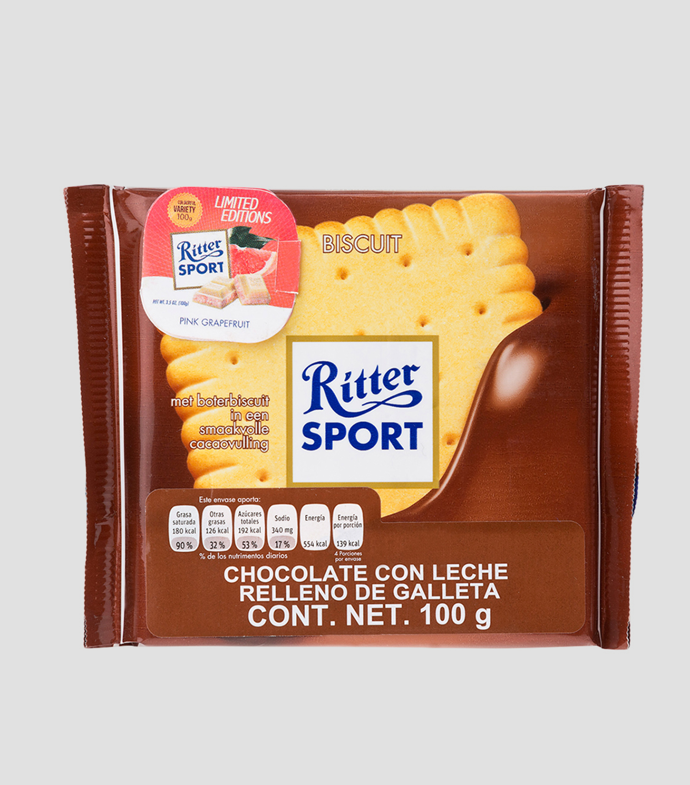 Chocolate con Leche Relleno de Galleta, 100 g