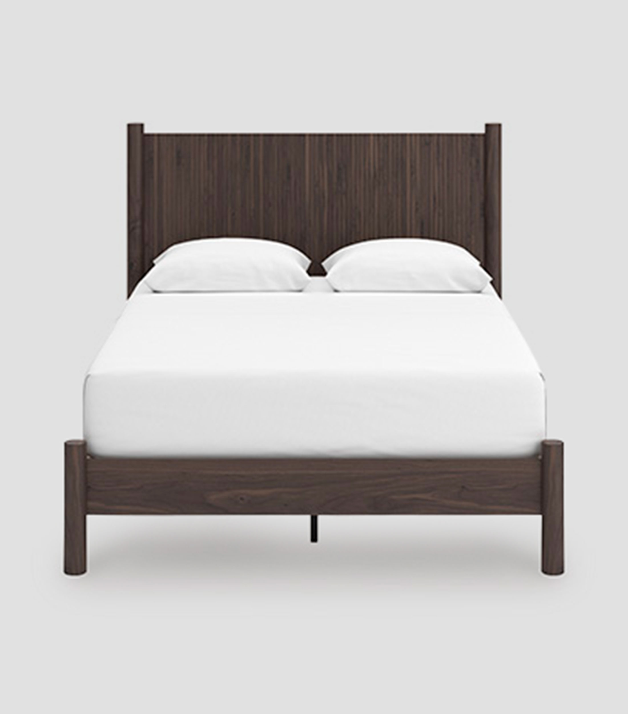 Cama de plataforma con cabecera queen size Caliel