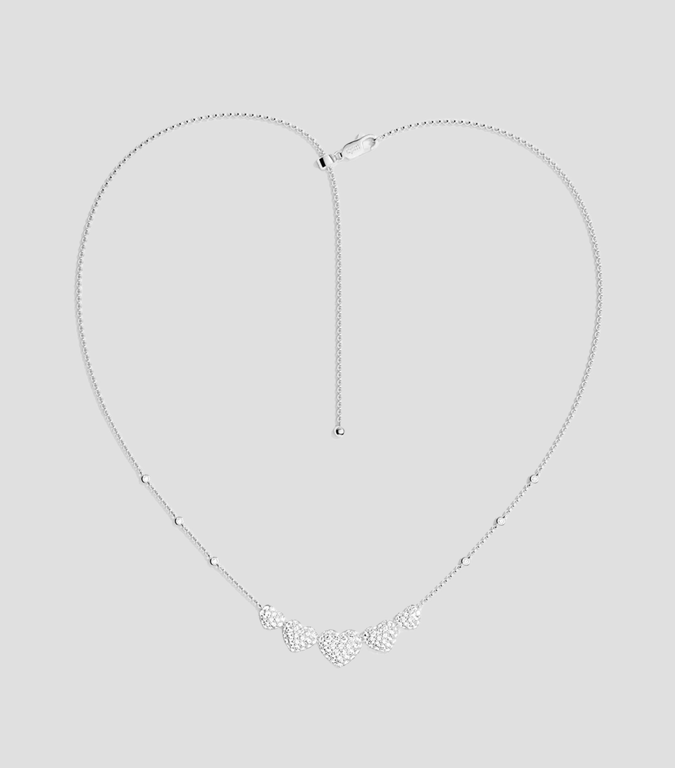 Collar en plata de ley Corazones Mujer