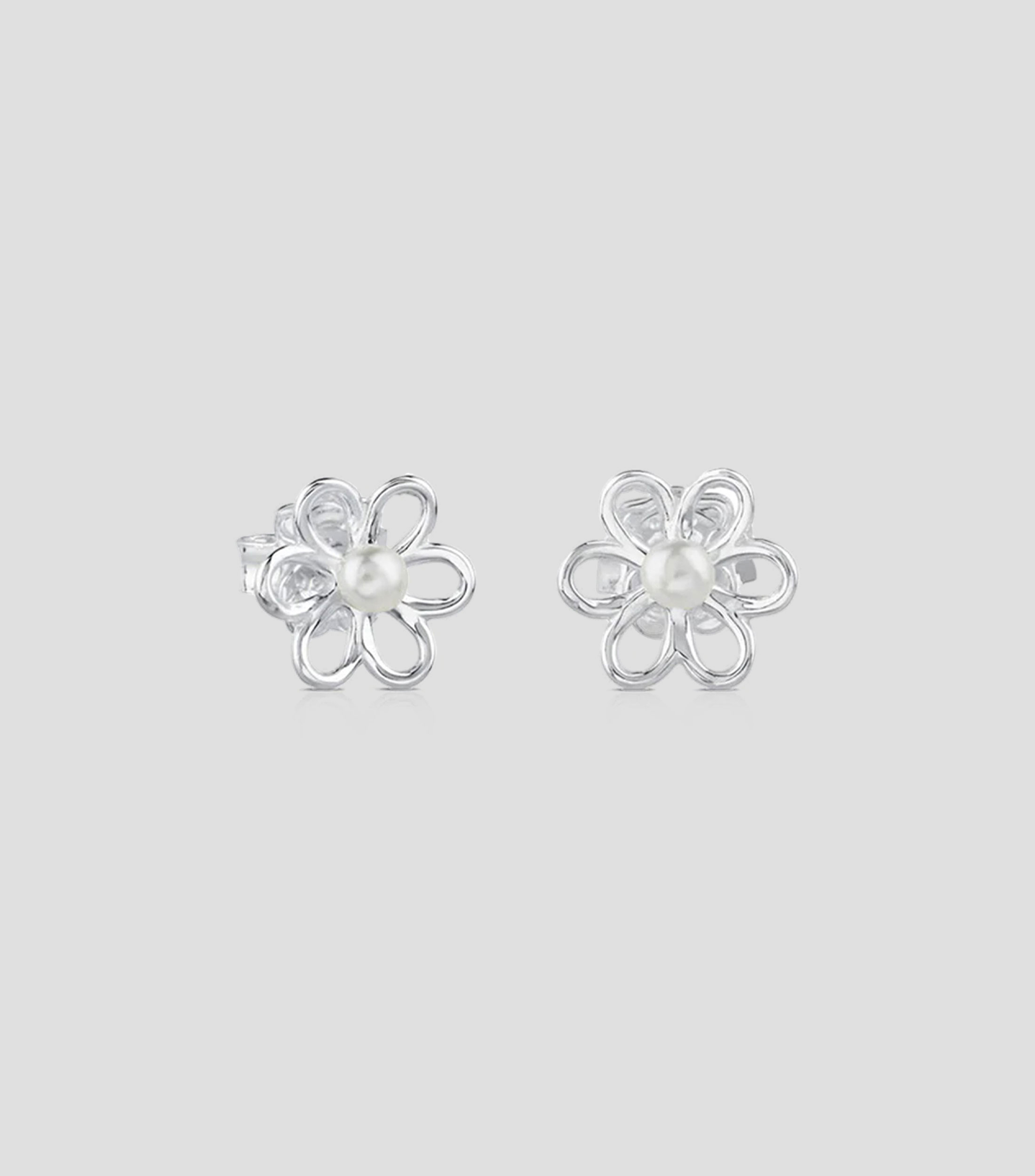 Aretes en plata .925 Maggie con perla Mujer
