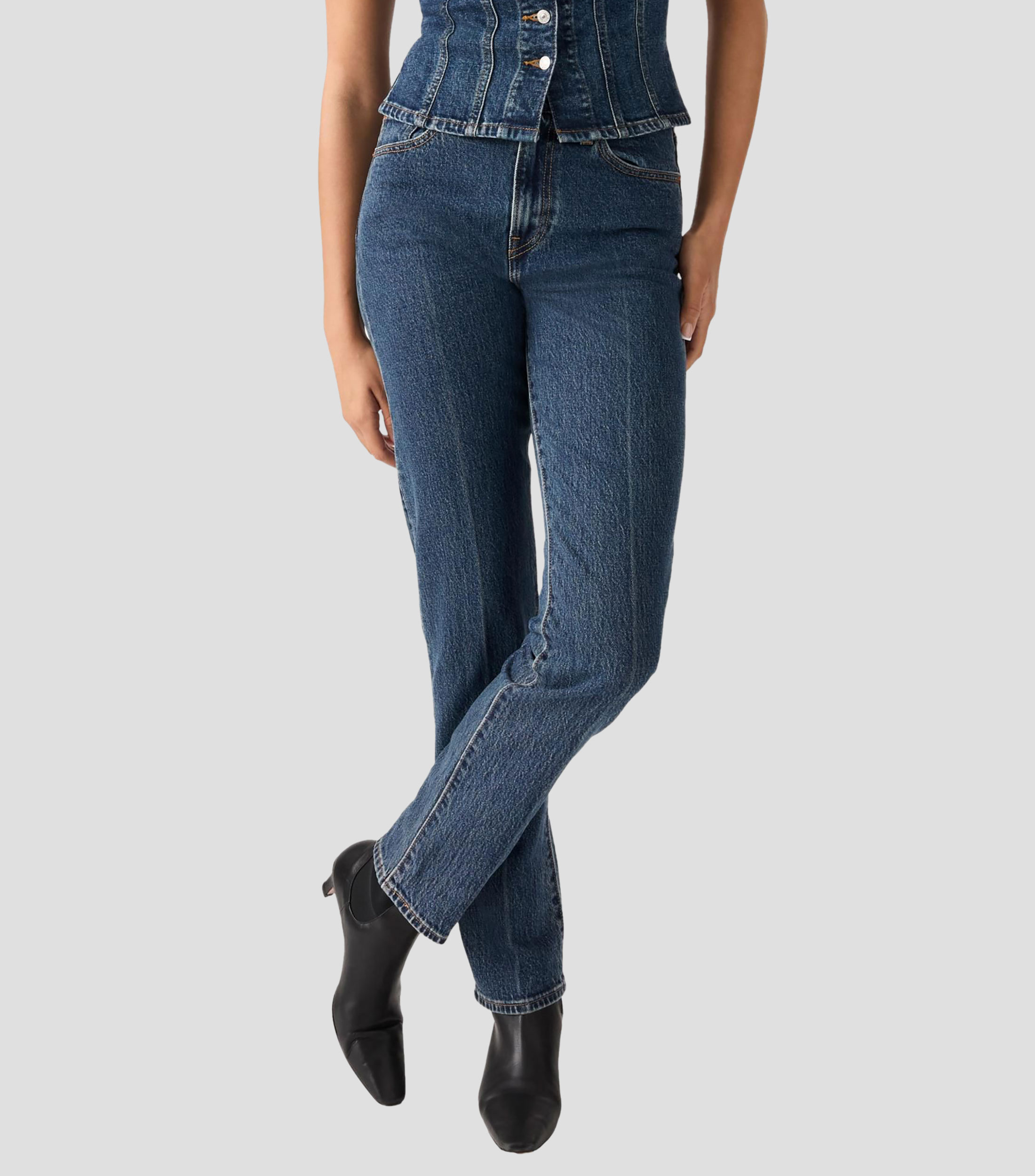 Jeans de corte ajustado Mujer