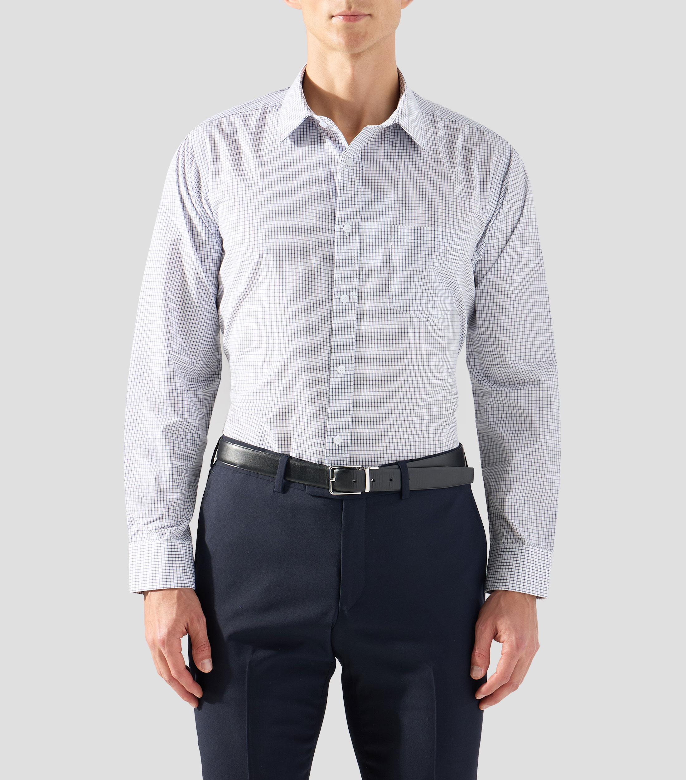 Camisa a cuadros manga larga Hombre