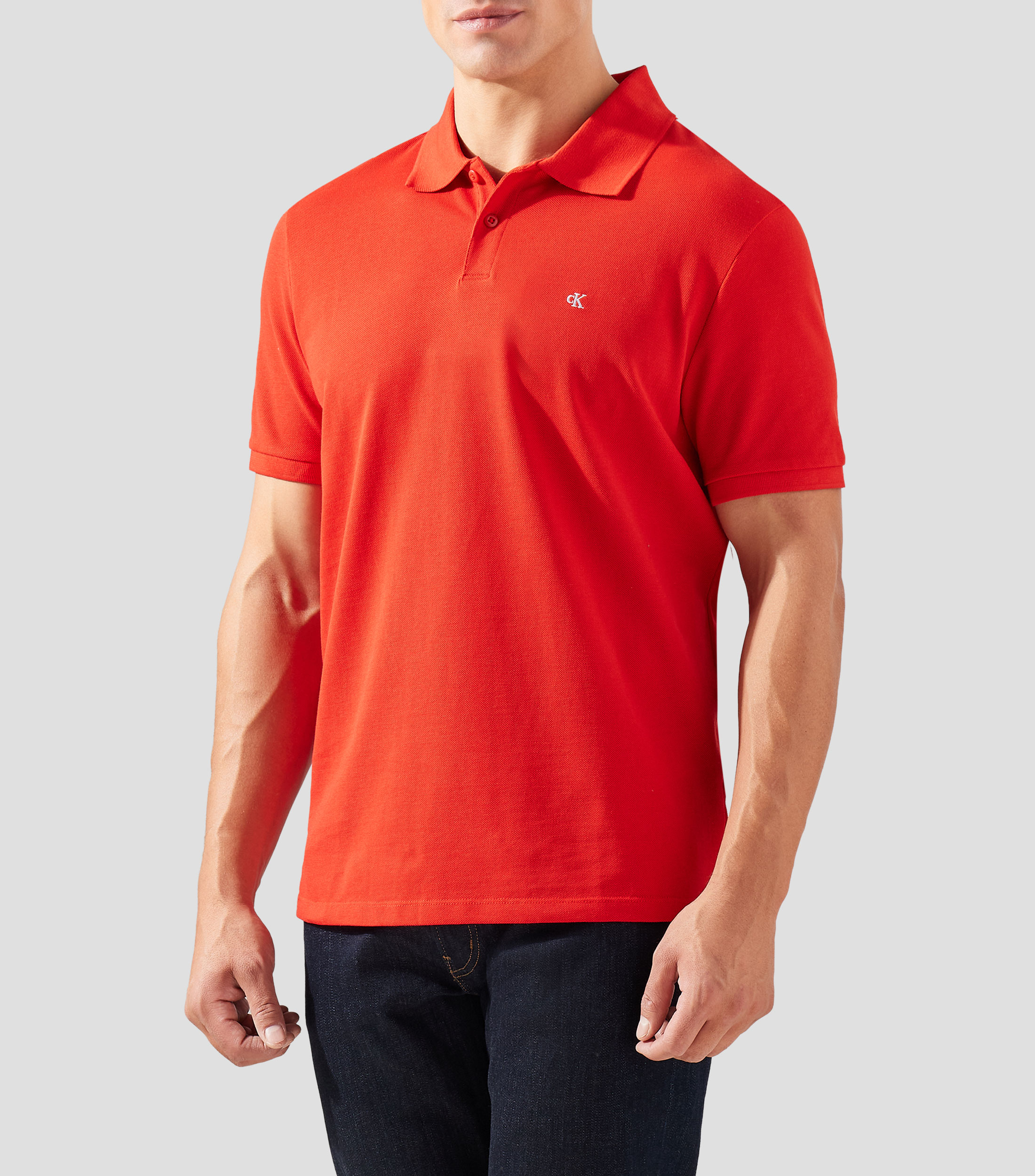 Playera tipo polo manga corta lisa Hombre