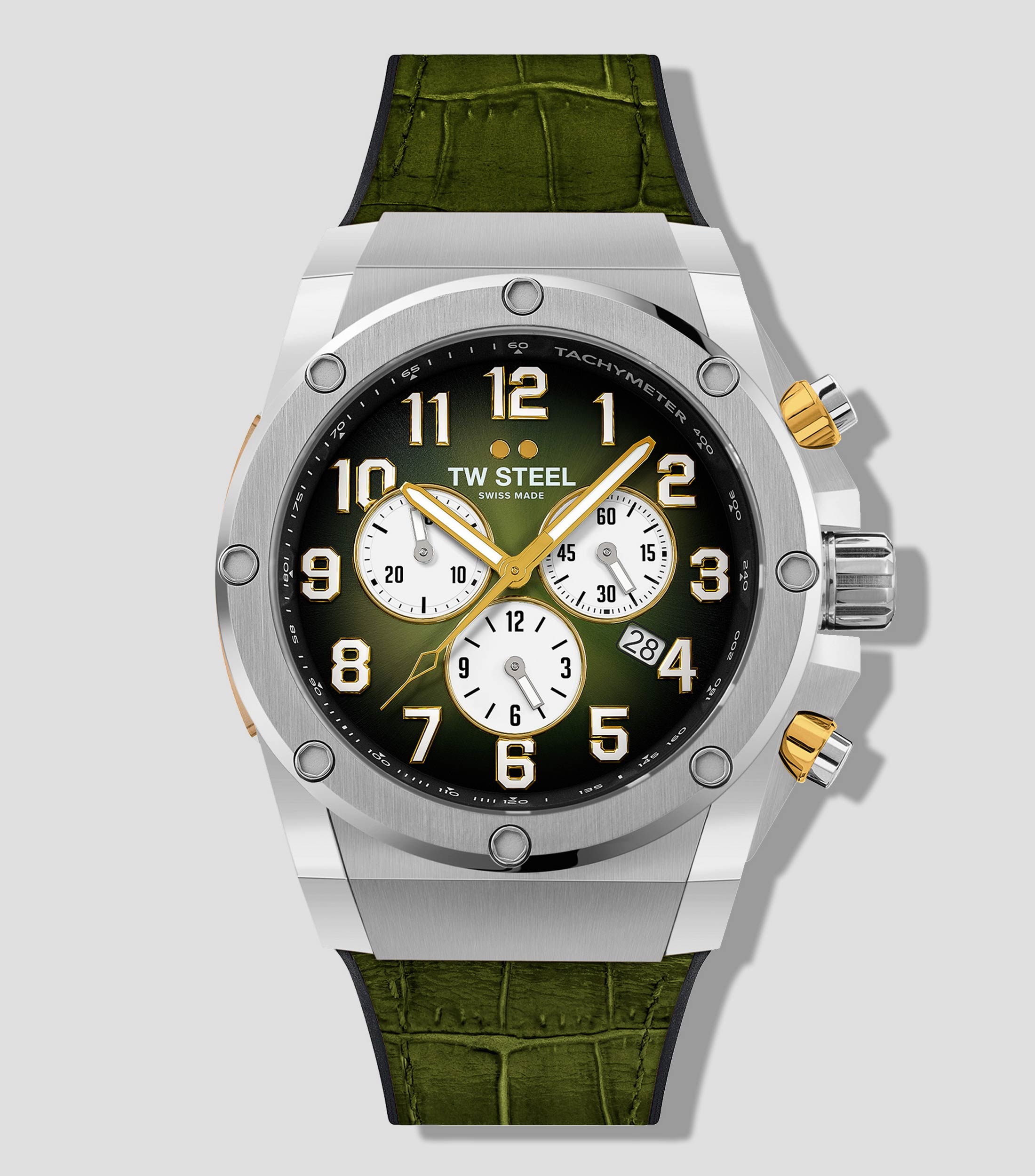 Reloj para Hombre Ace Genesis Deportivo Plateado, Verde