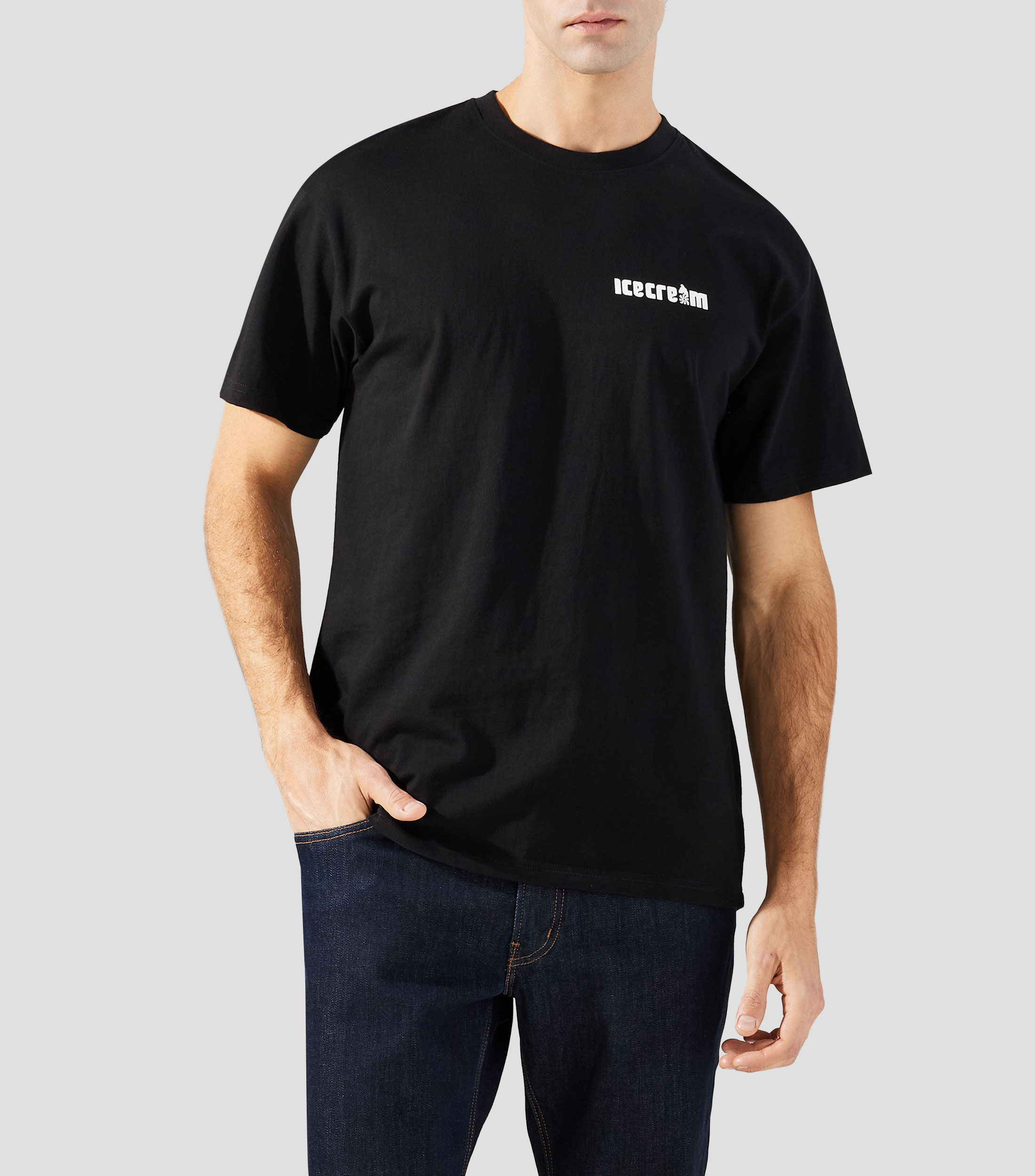 Playera cuello redondo manga corta estampada Hombre