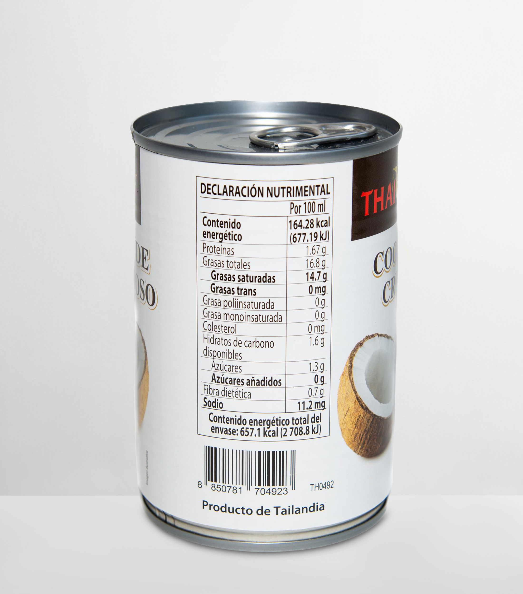 Extracto de coco cremoso Thaitanic, 400 ml