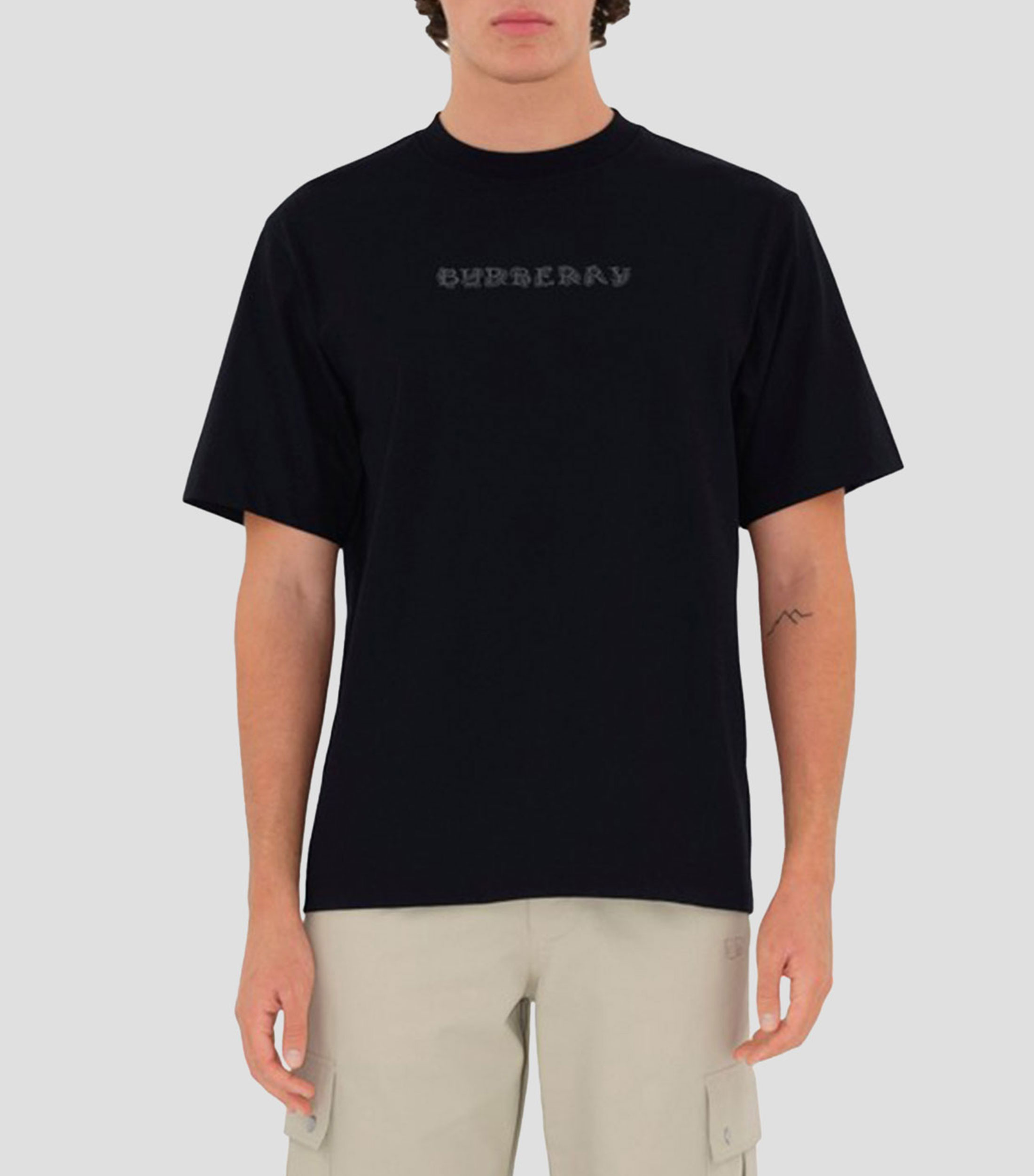 Playera con logotipo de manga corta Hombre