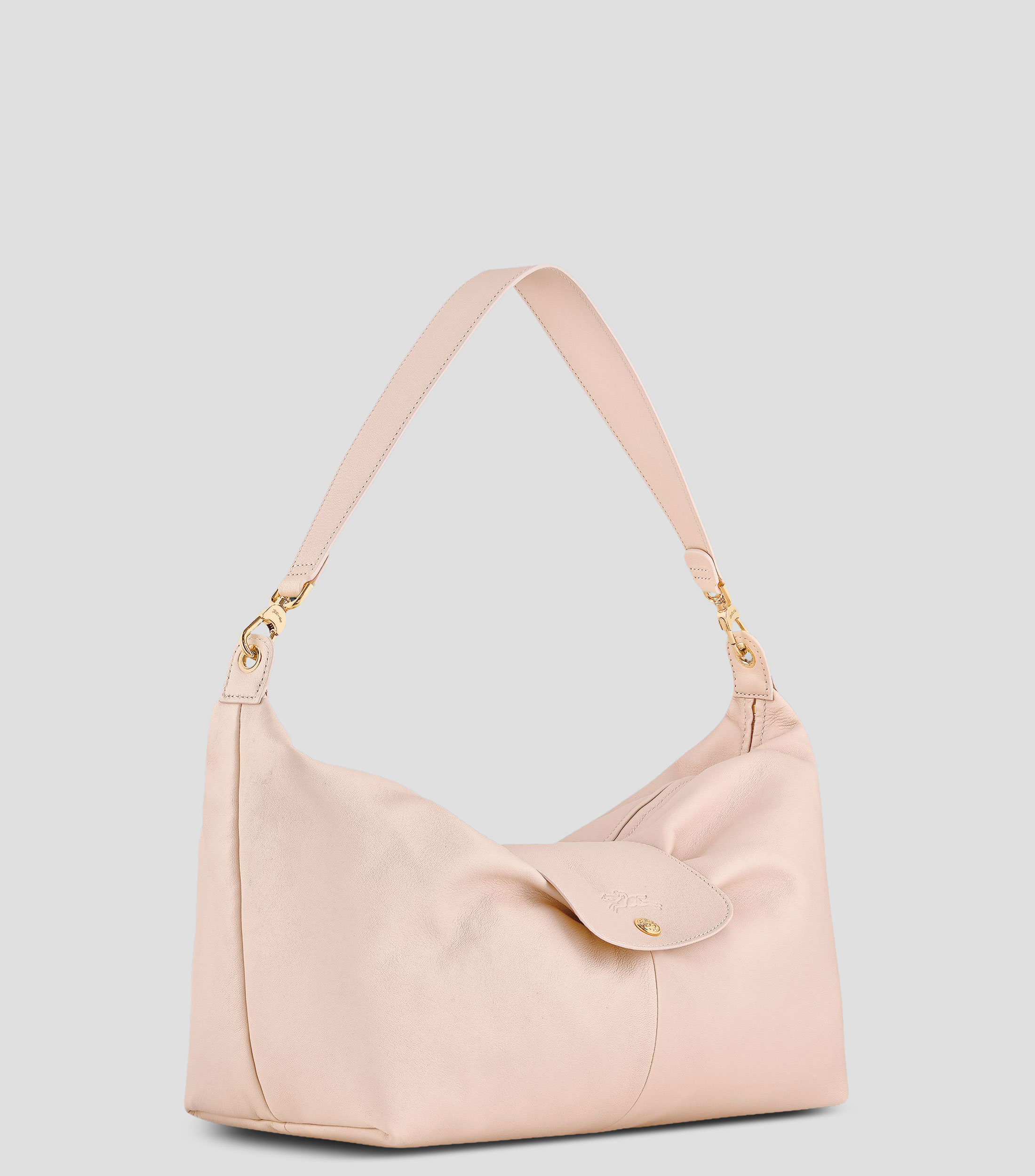 Bolsa Shoulder en cuero de cordero lisa Mujer