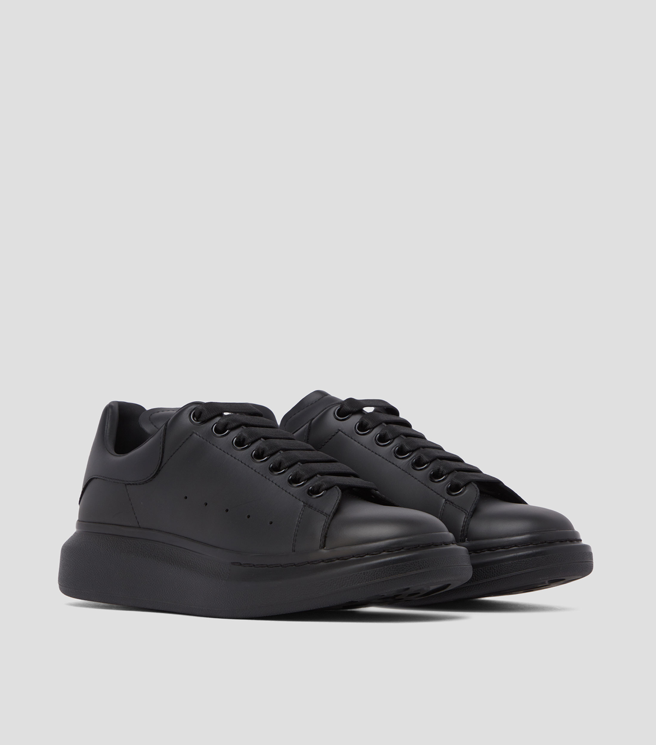 Tenis de piel con logotipo en talon Hombre