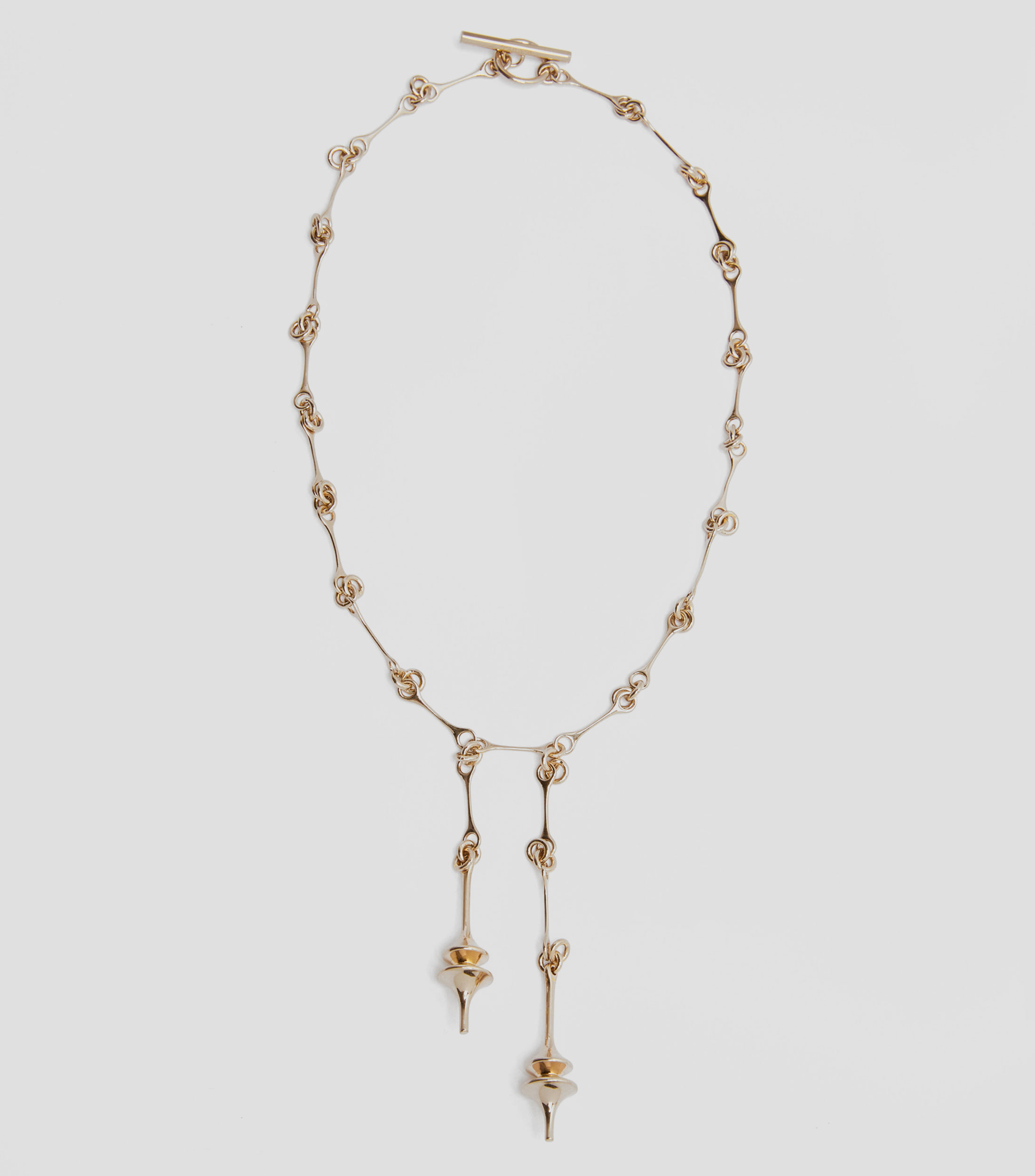 Collar largo con doble colgante Mujer