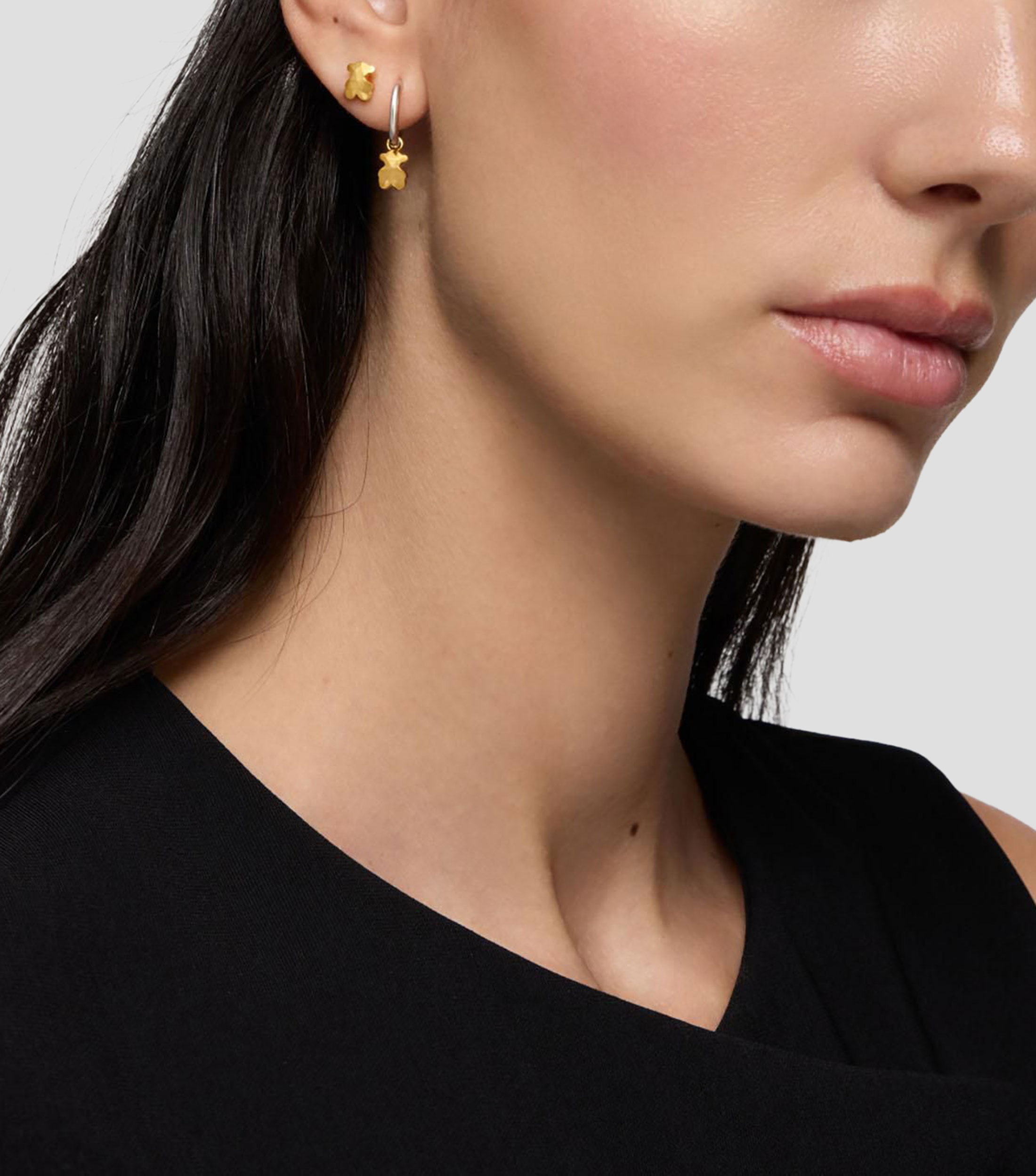 Aretes en plata Icon Metal Mujer