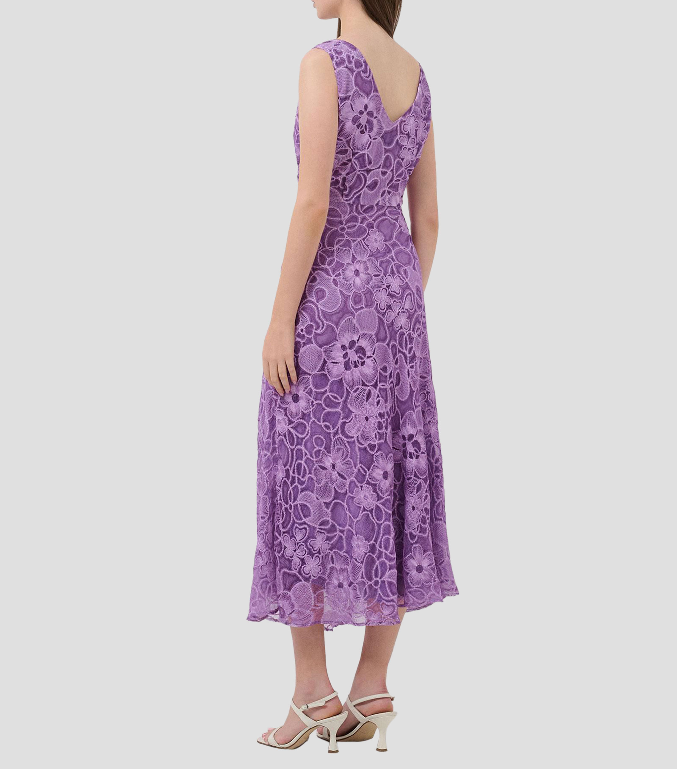 Vestido midi floral fantasía Mujer