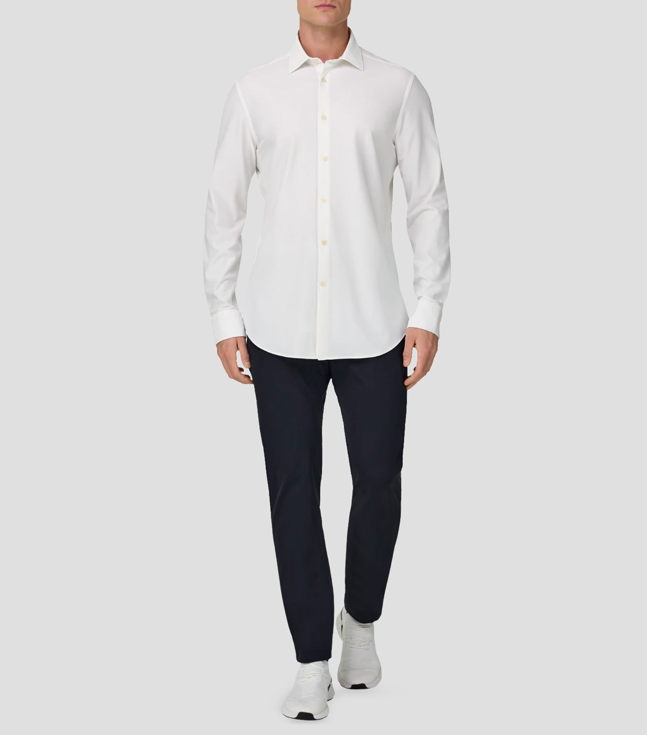 Camisa lisa manga larga Hombre