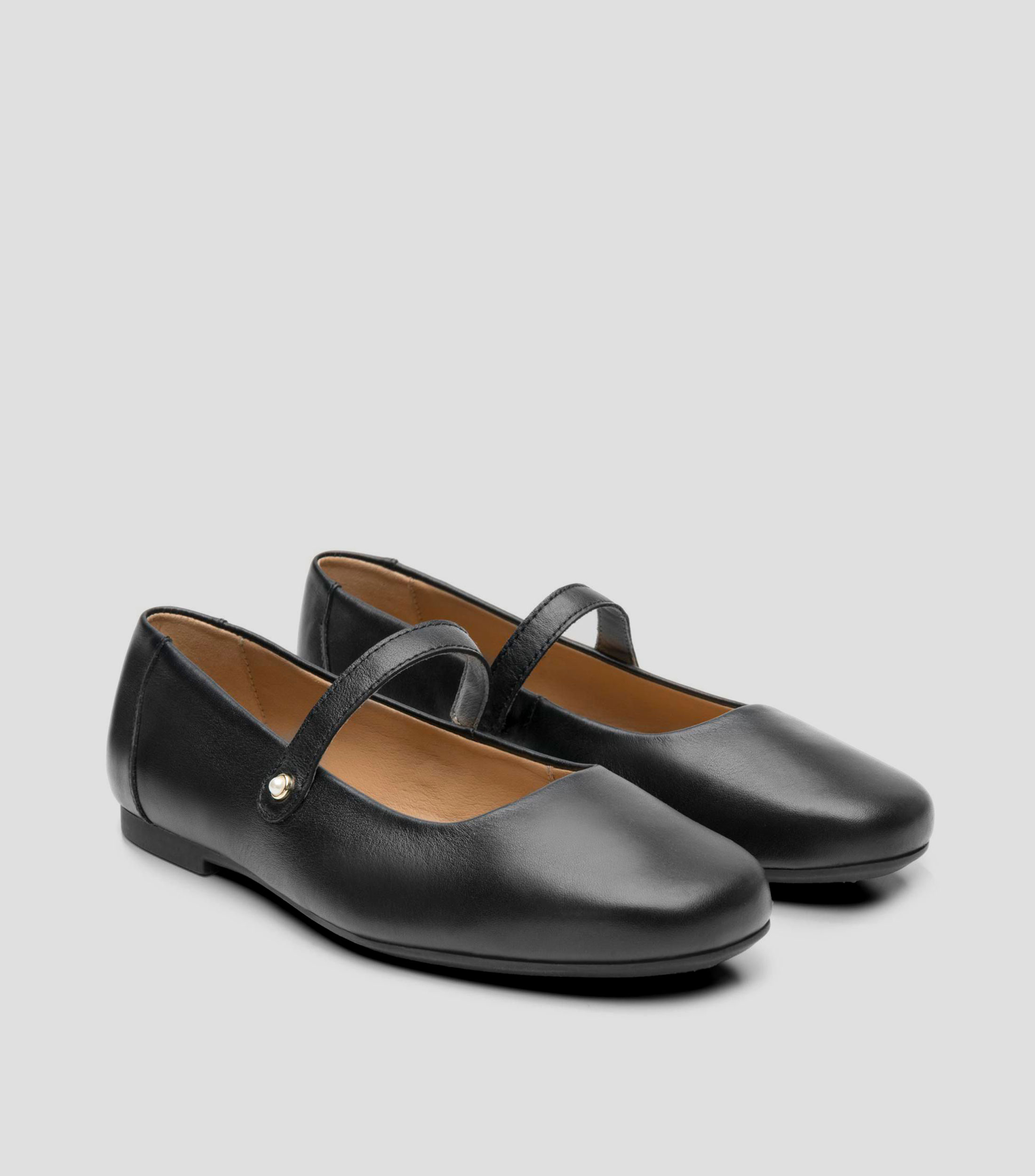 Flats Atessa en piel con cinta Mujer