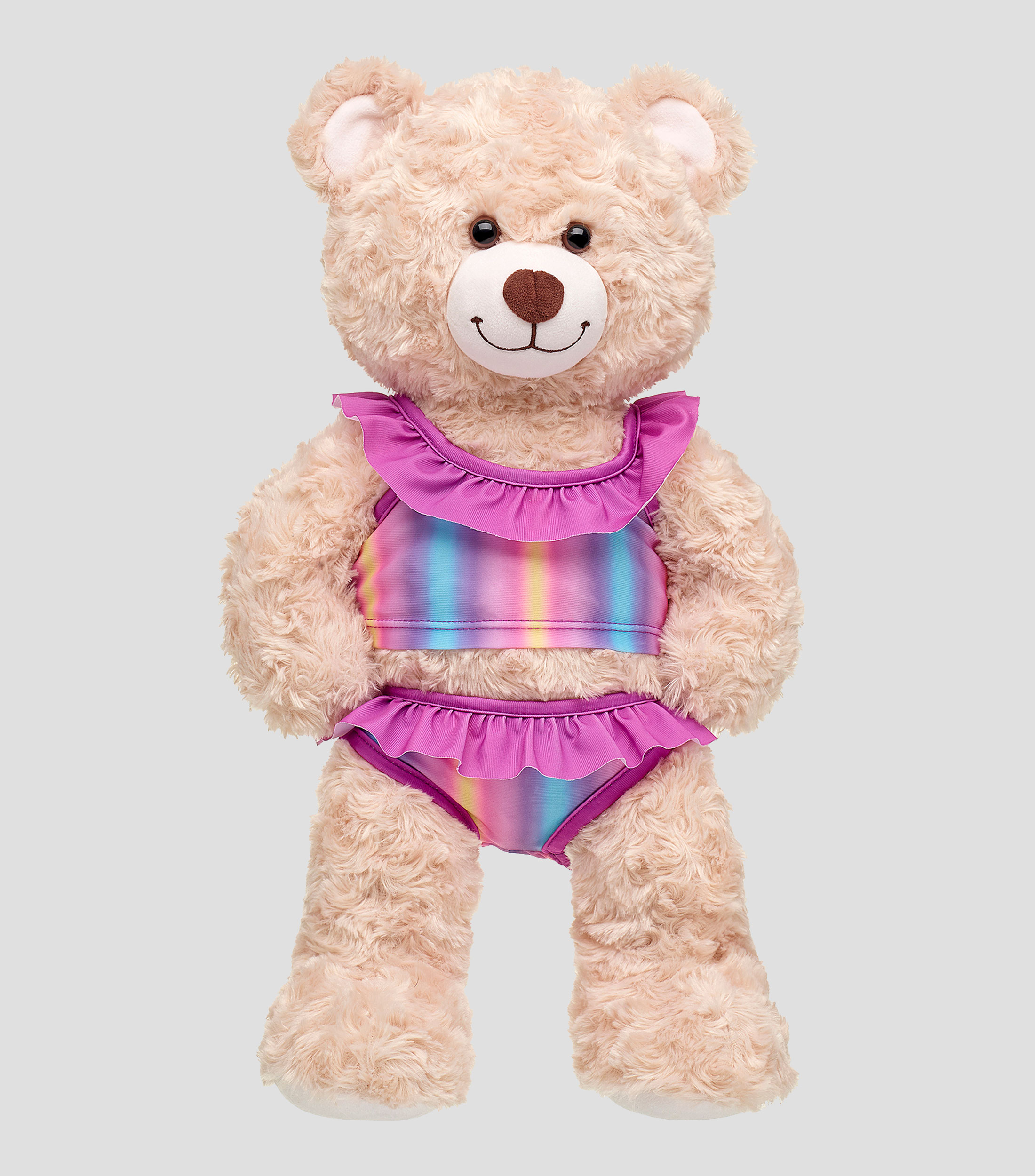 Traje de baño arcoíris para peluche