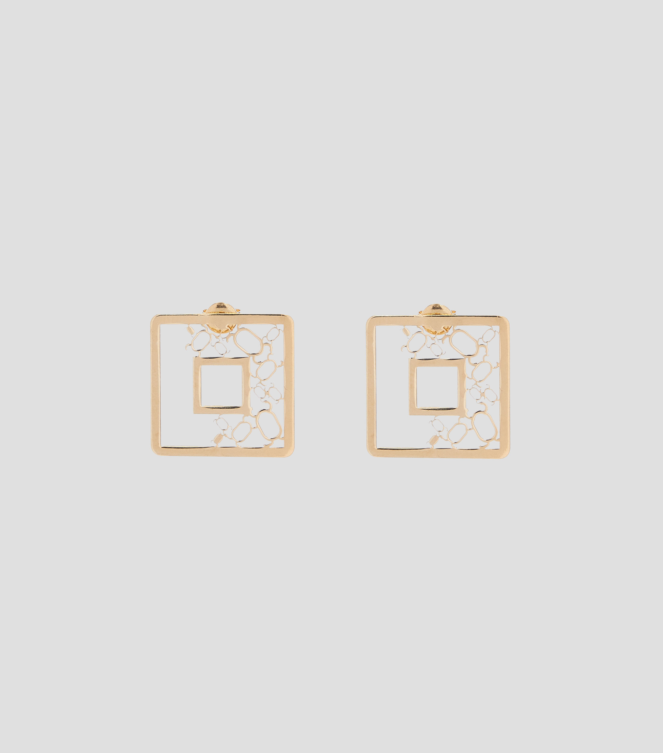 Aretes Amor Creciente Cuadro Mediano en plata .925 Mujer