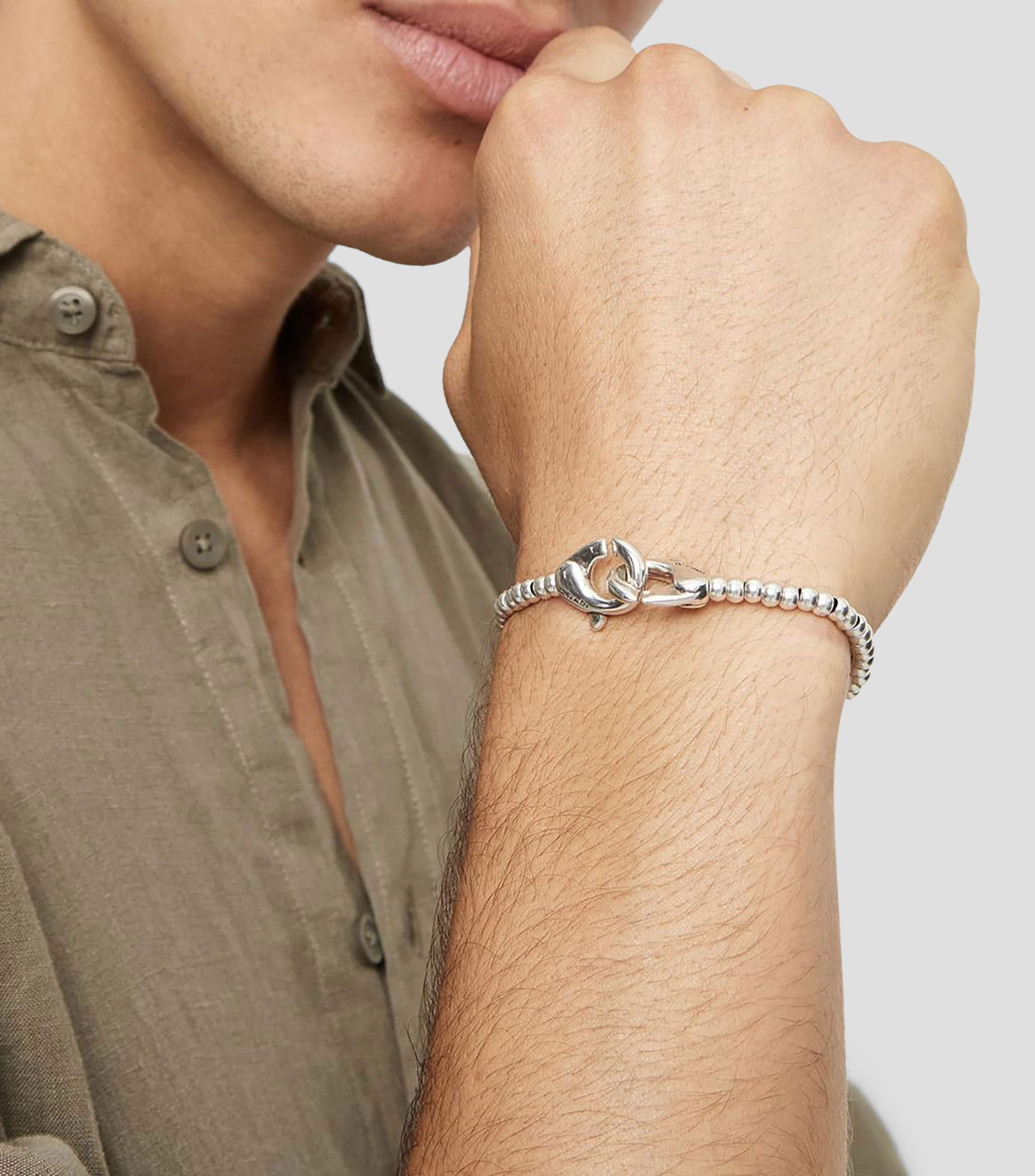 Pulsera con bolitas y mosquetones Unisex