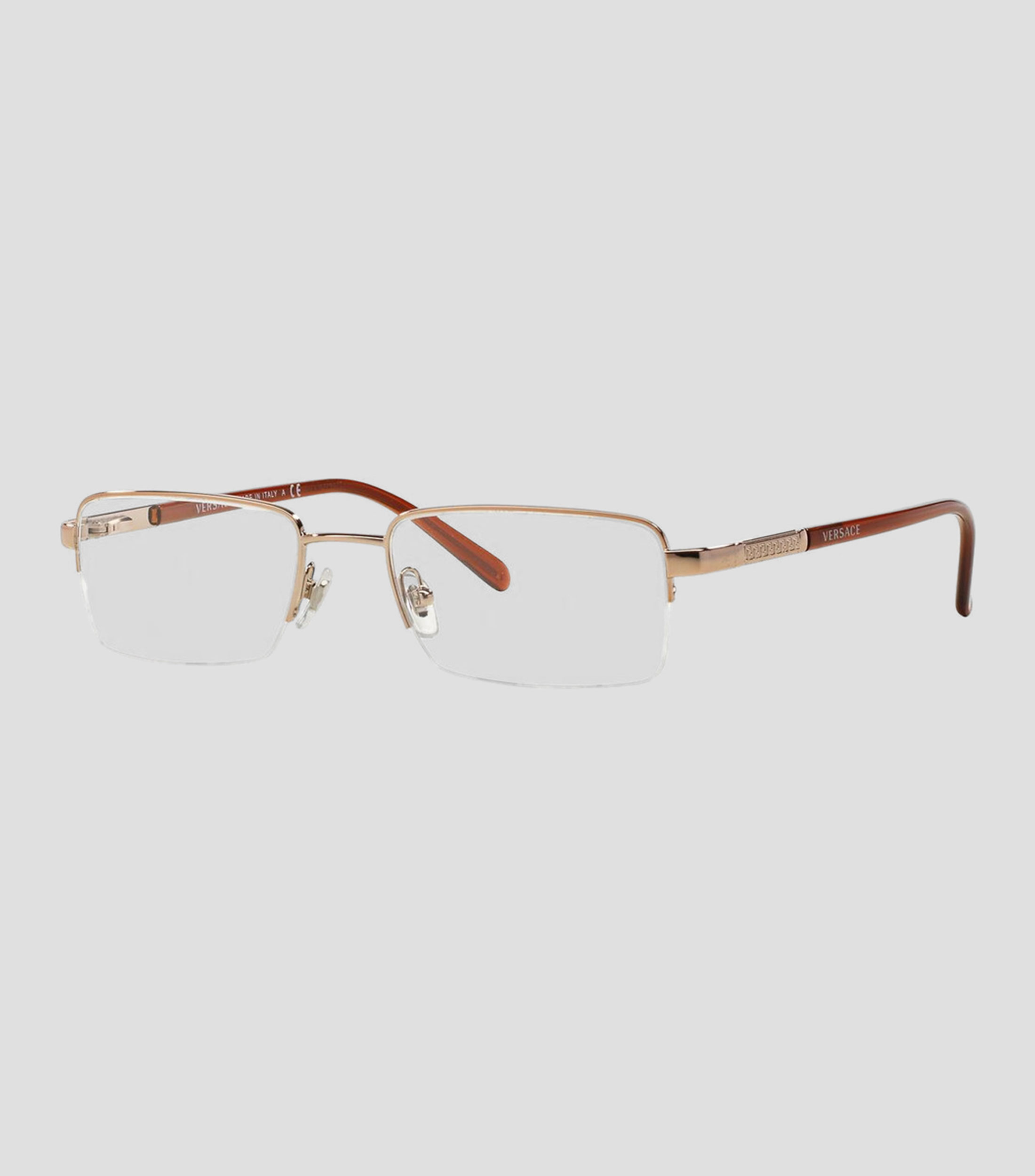 Lentes oftálmicos rectangulares bronce Hombre