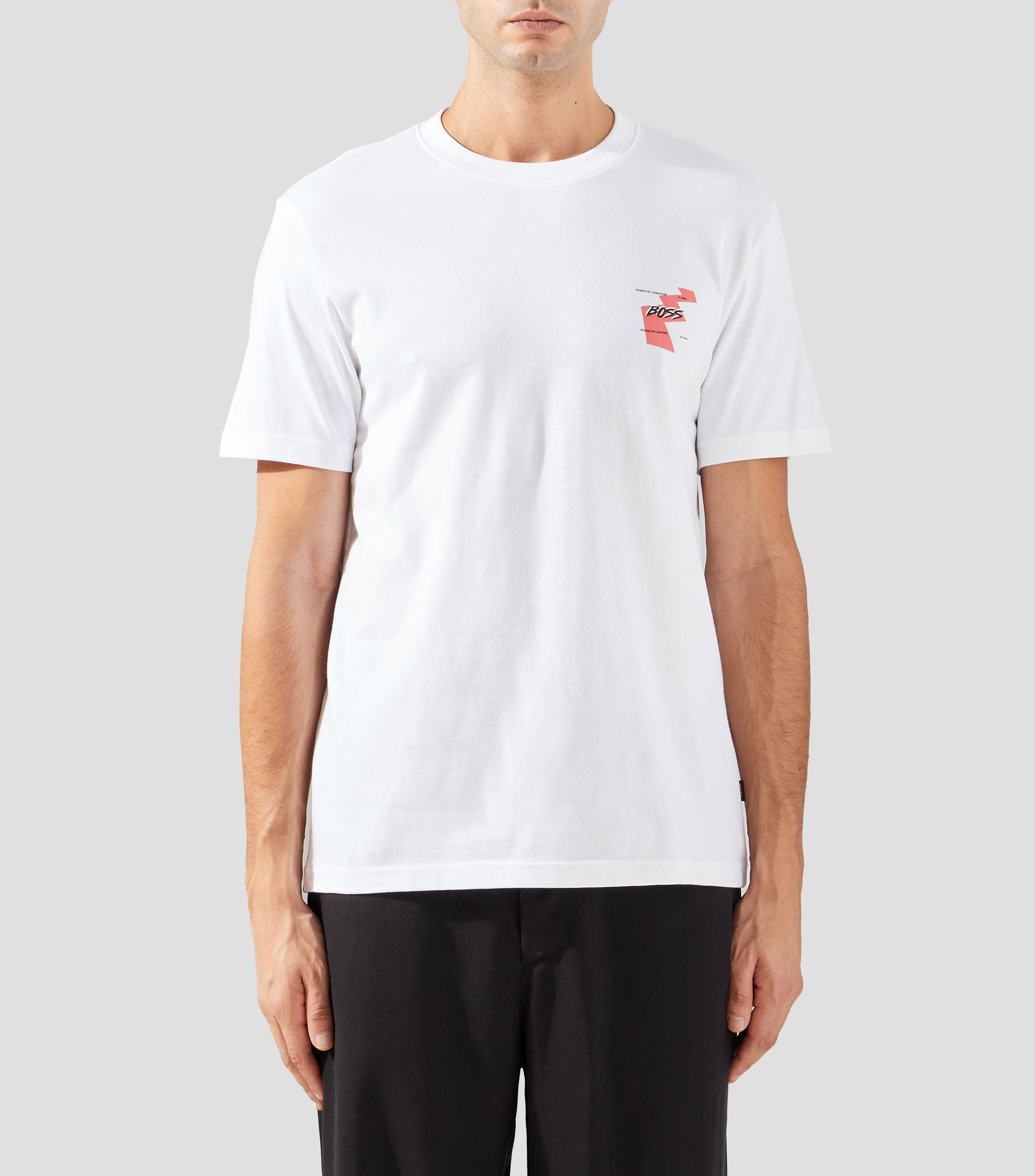 Playera cuello redondo manga corta estampada Hombre