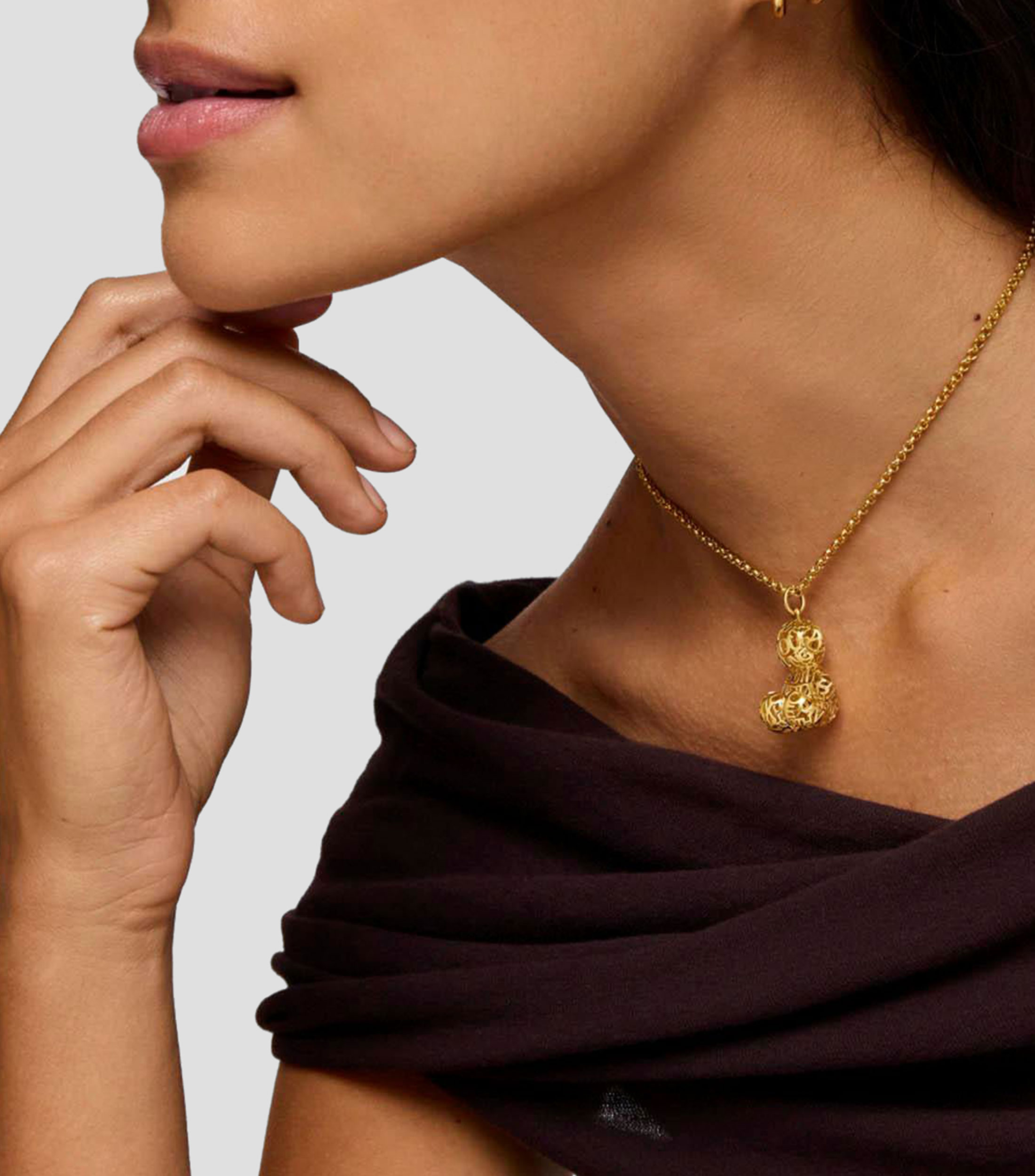 Dije oso en plata Bold Bear motivos calados Mujer