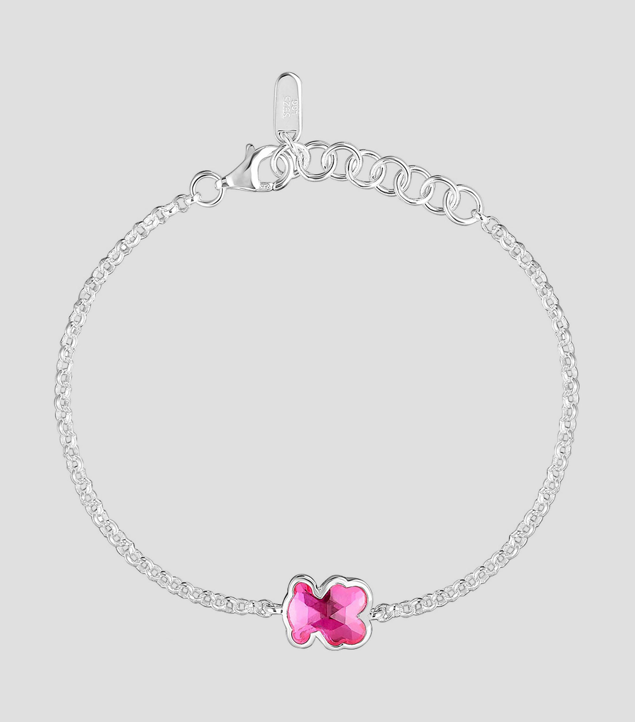 Pulsera en plata de primera ley con rubí Mujer