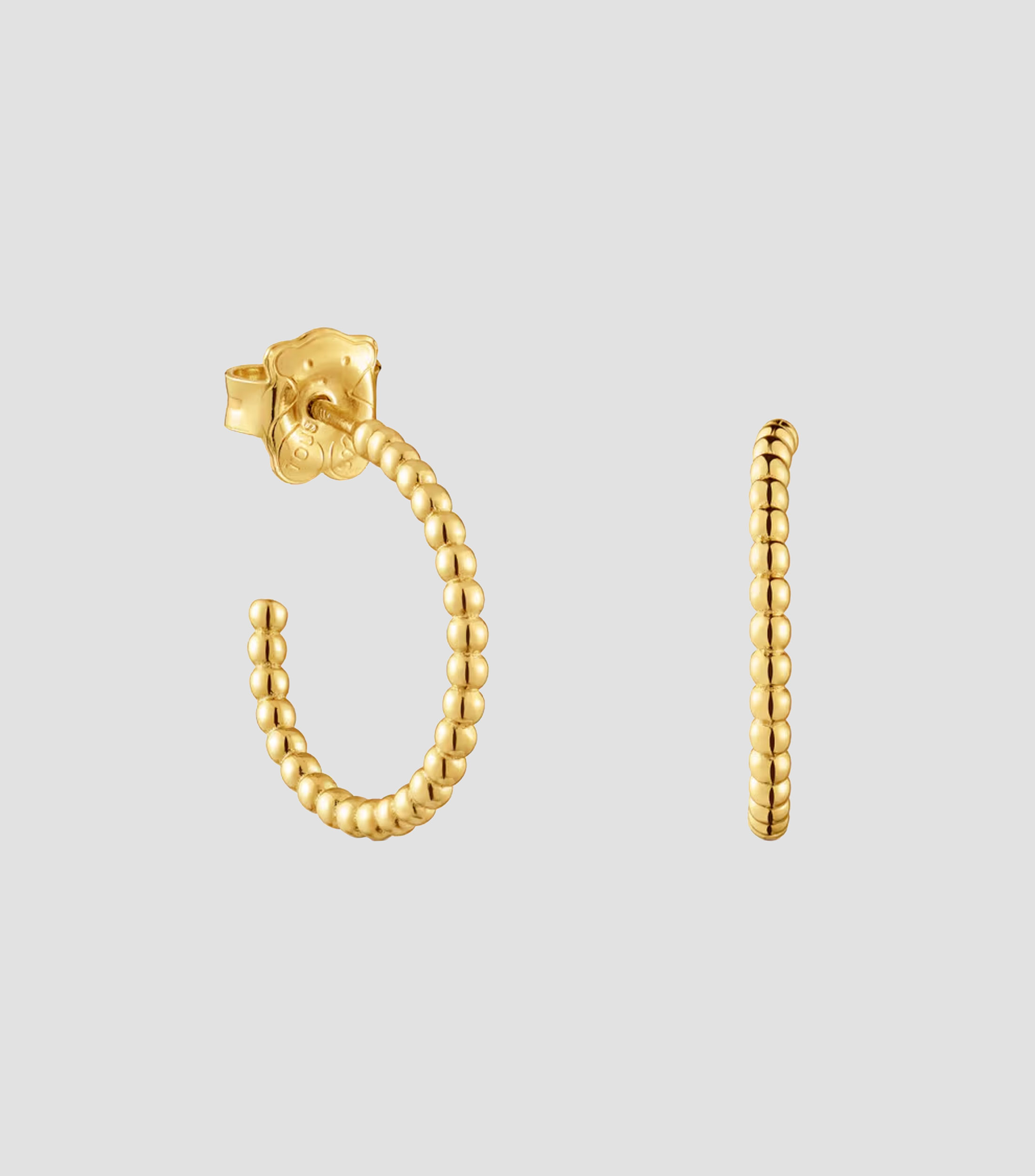 Aretes cortos con bolas Mujer