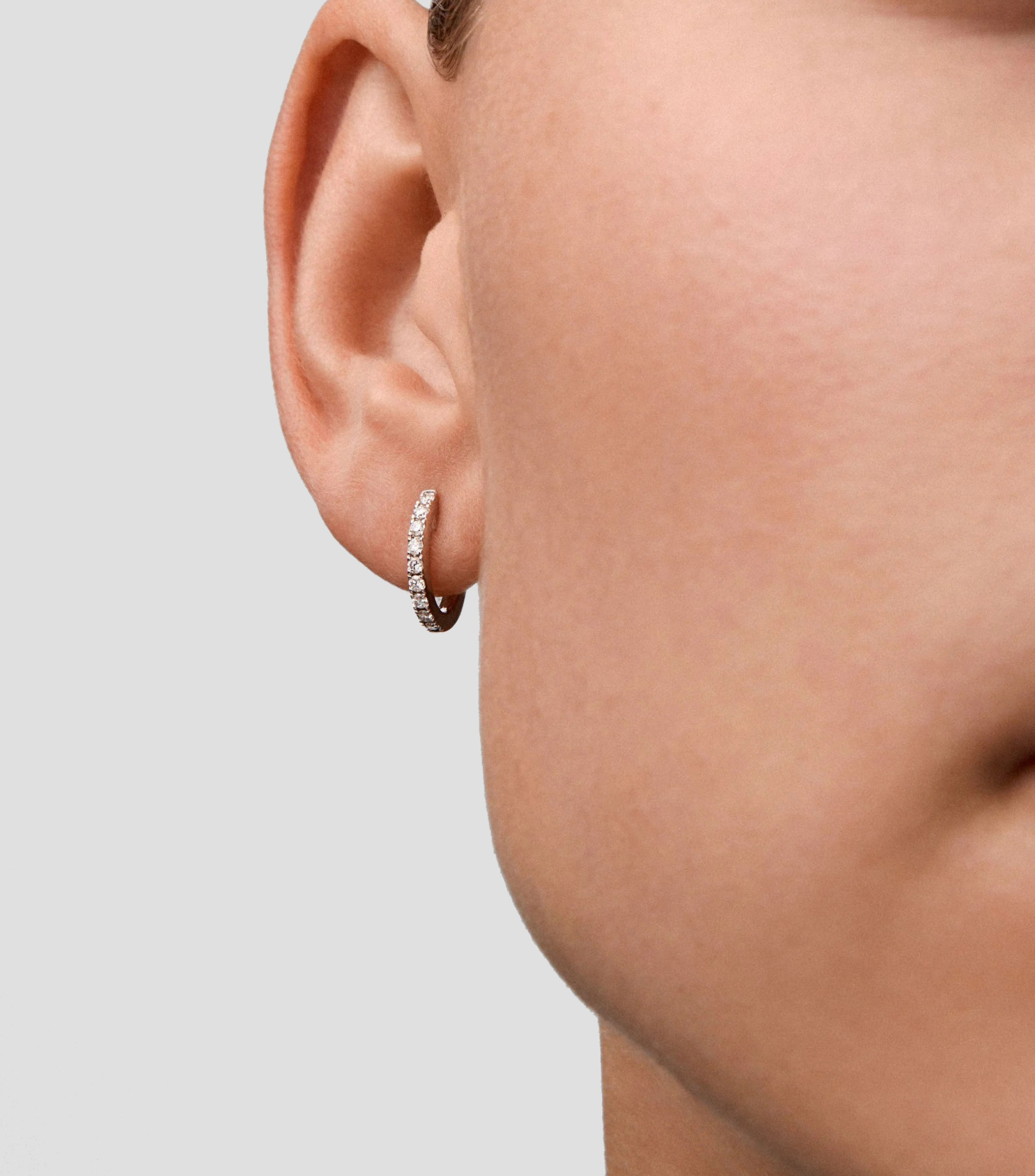 Aretes en oro blanco 18 Kts Mujer