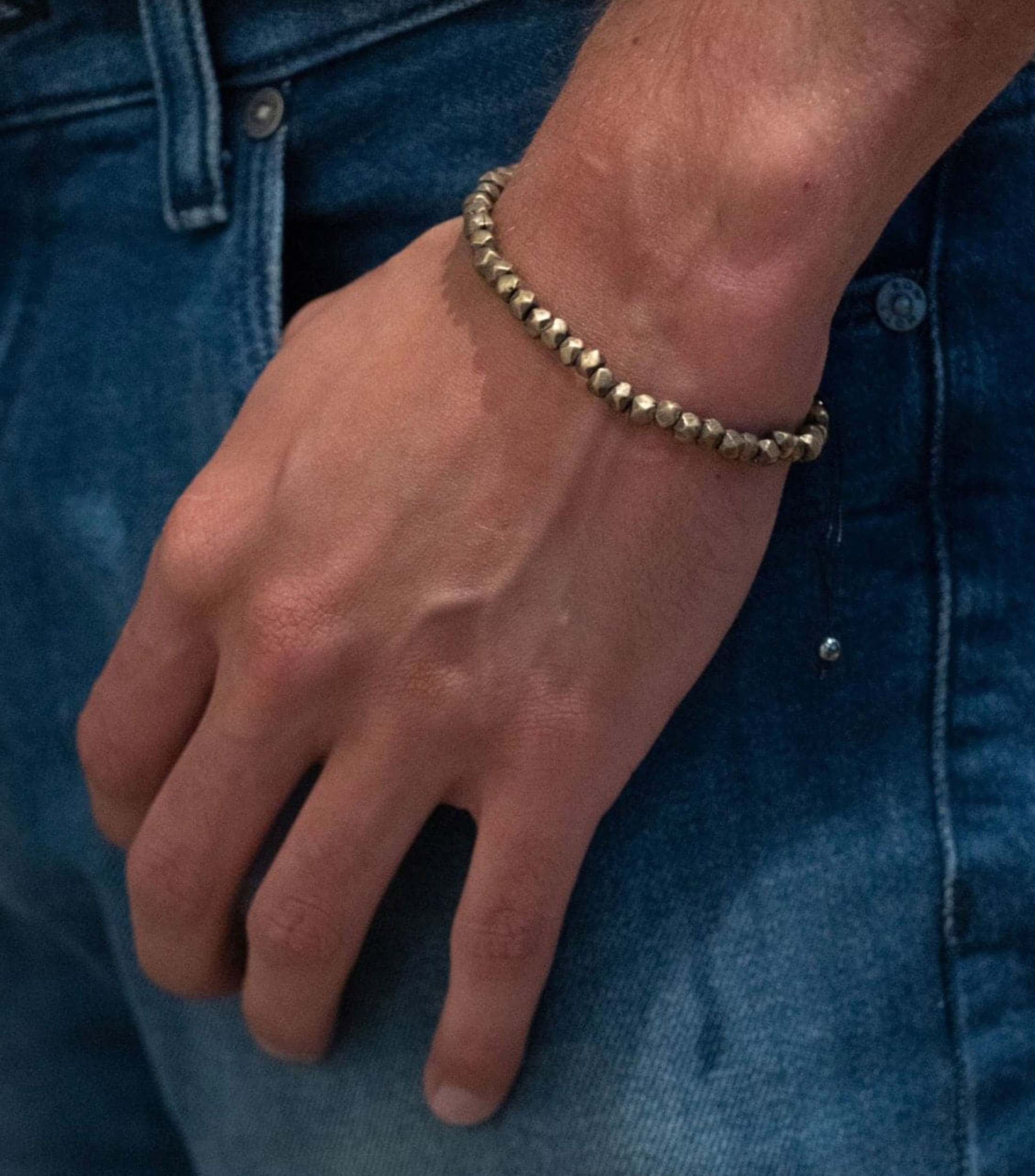 Pulsera con cuentas de piedra Hombre