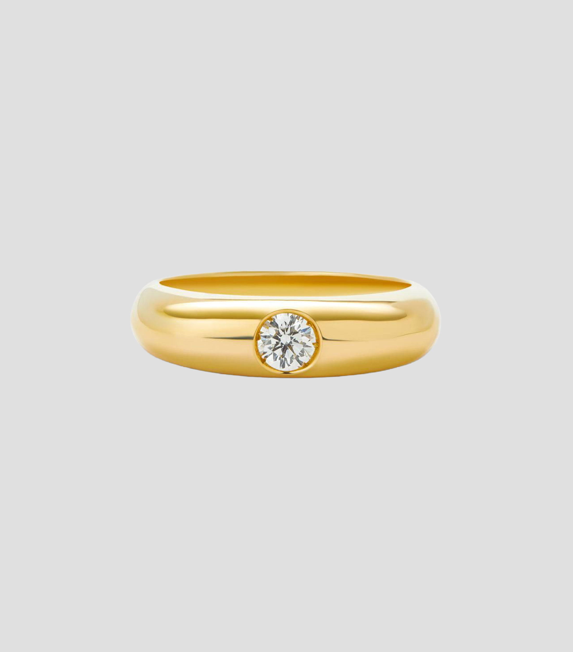 Anillo en oro amarillo 18 Kilates con diamante Mujer