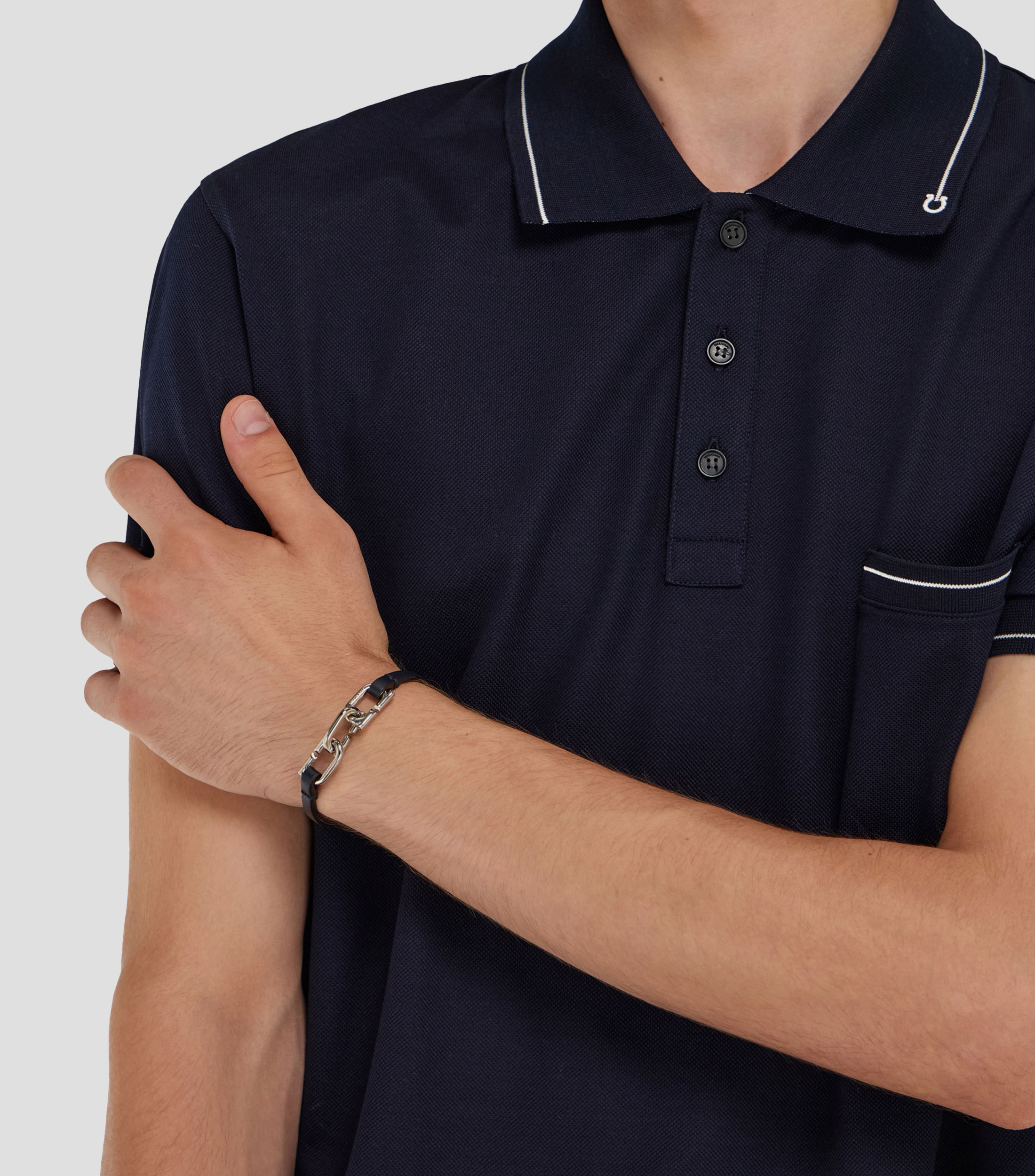 Pulsera bicolor Gancini Hombre