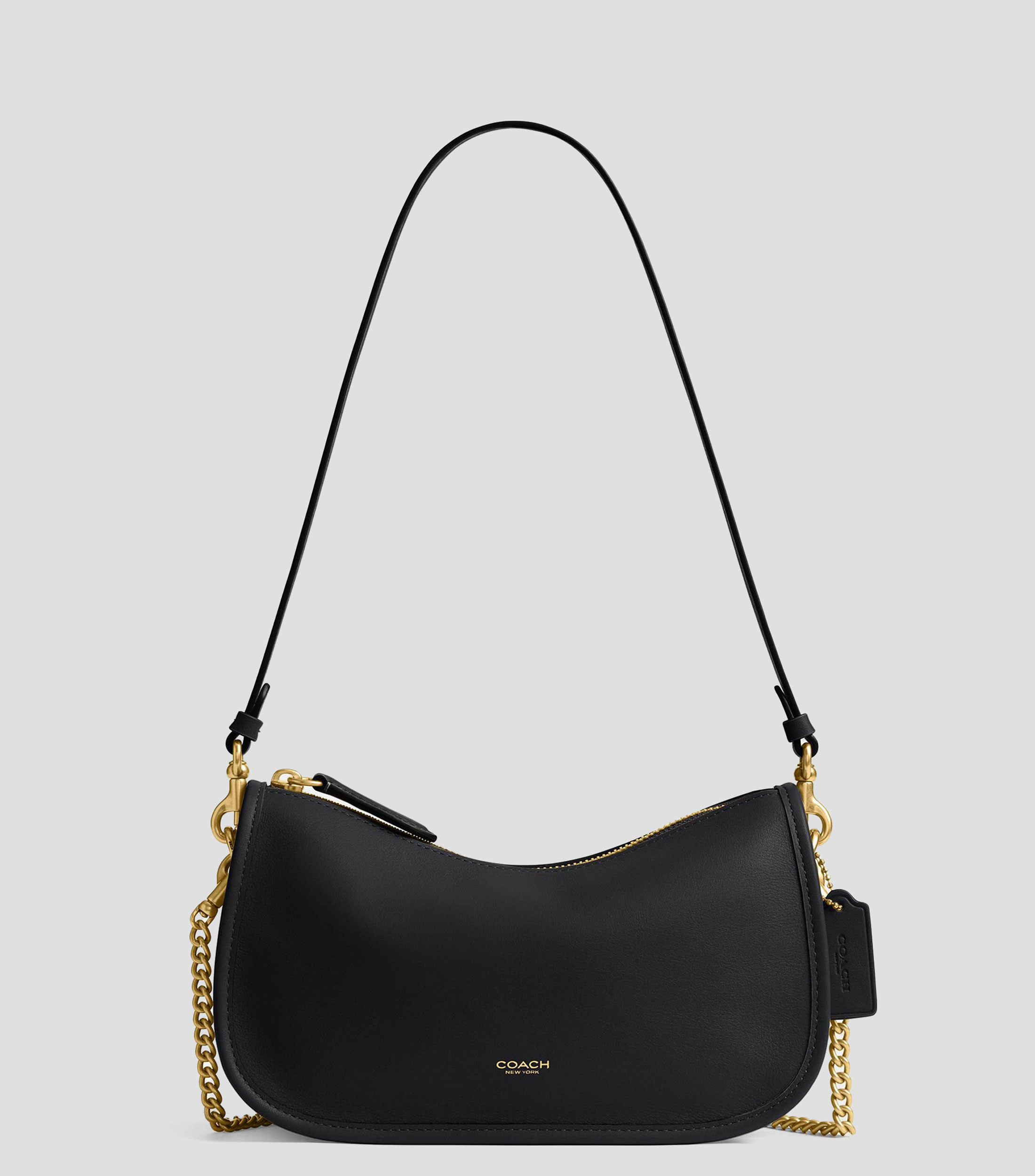 Bolsa crossbody negra en piel Waverly lisa Mujer