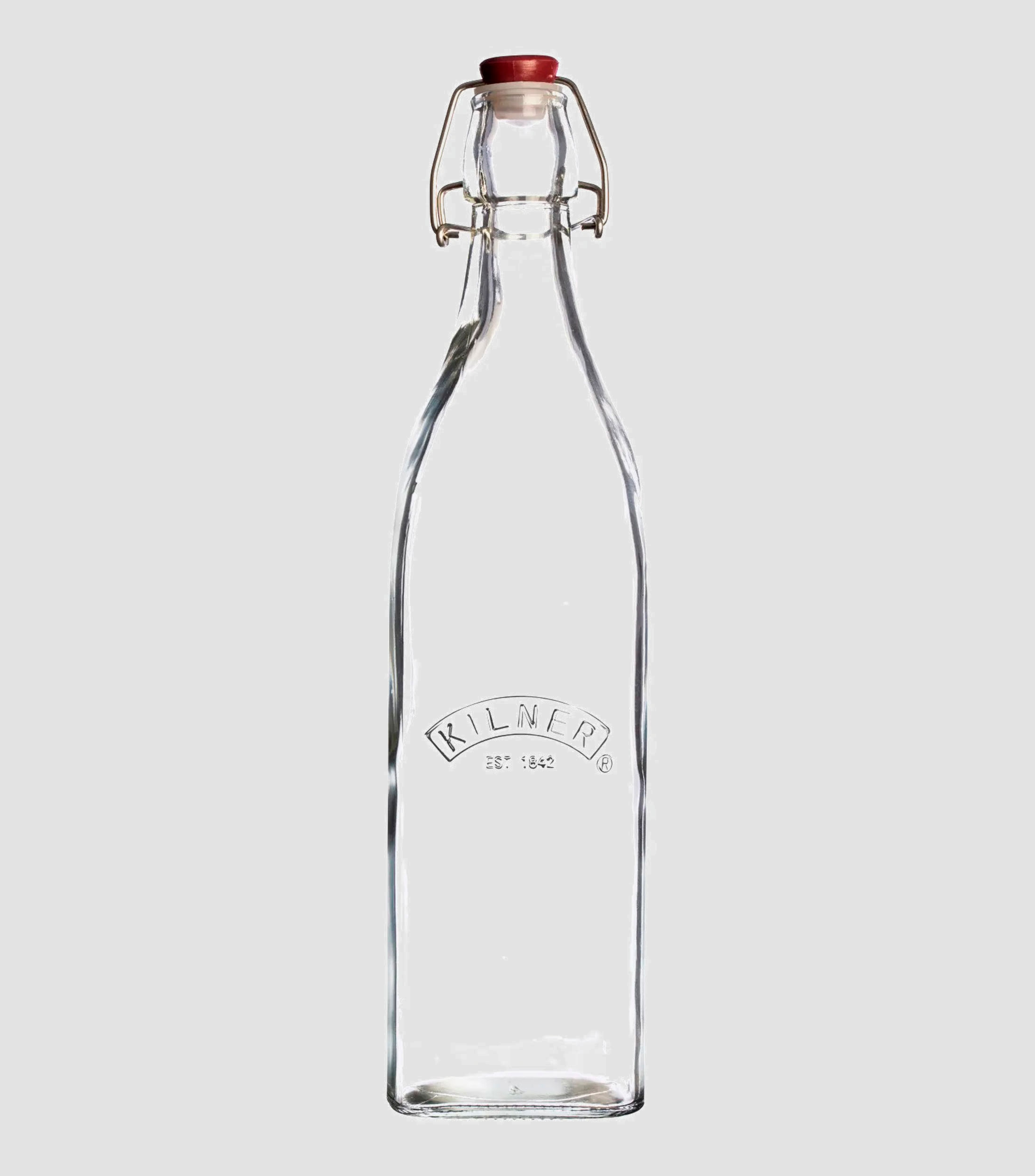 Botella con clip cuadrado