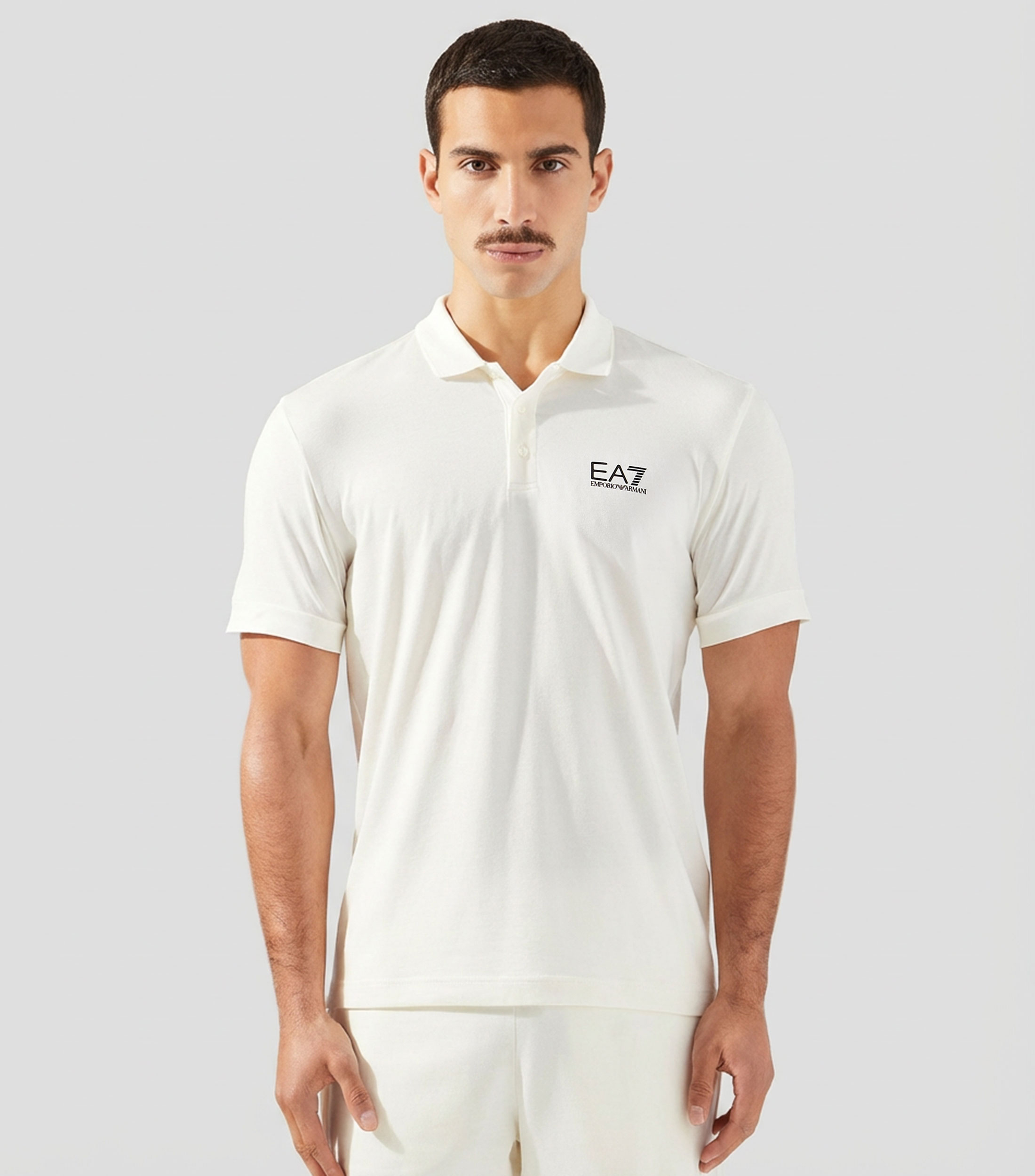 Playera tipo polo manga corta lisa Hombre