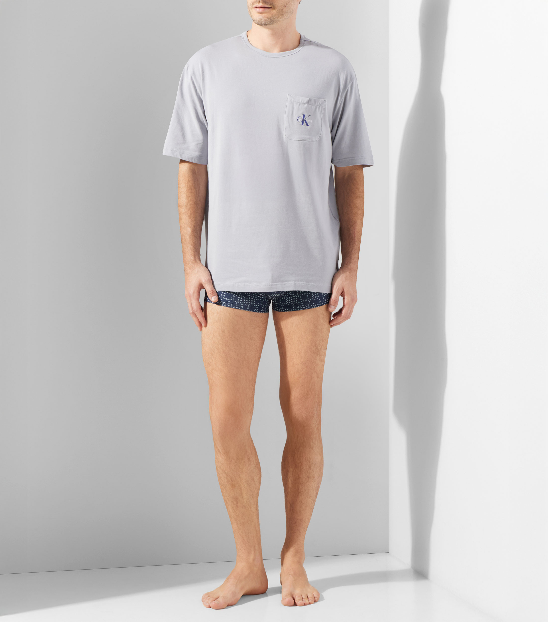 Playera pijama cuello redondo manga corta lisa Hombre