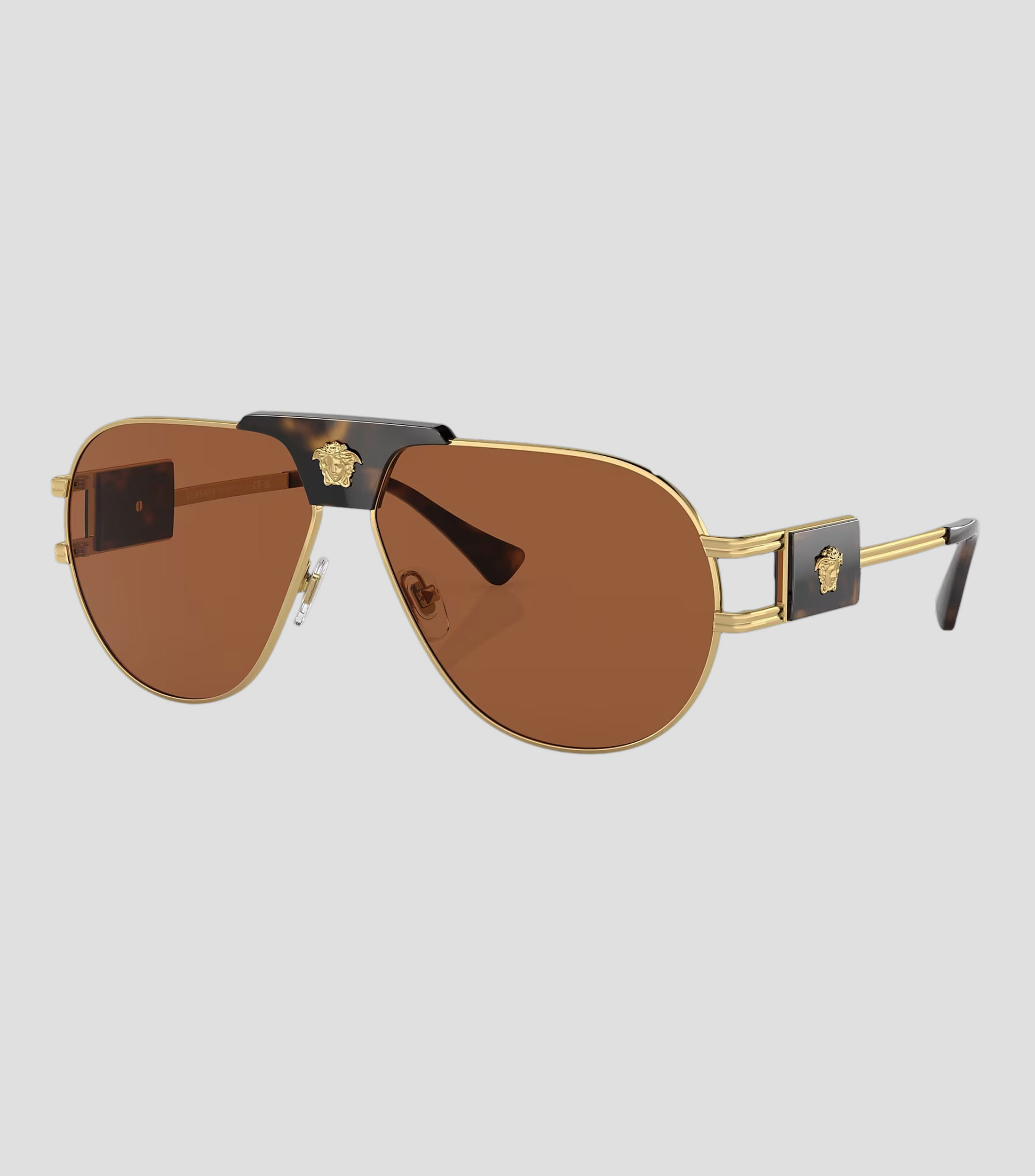 Lentes de sol Aviador dorados Hombre