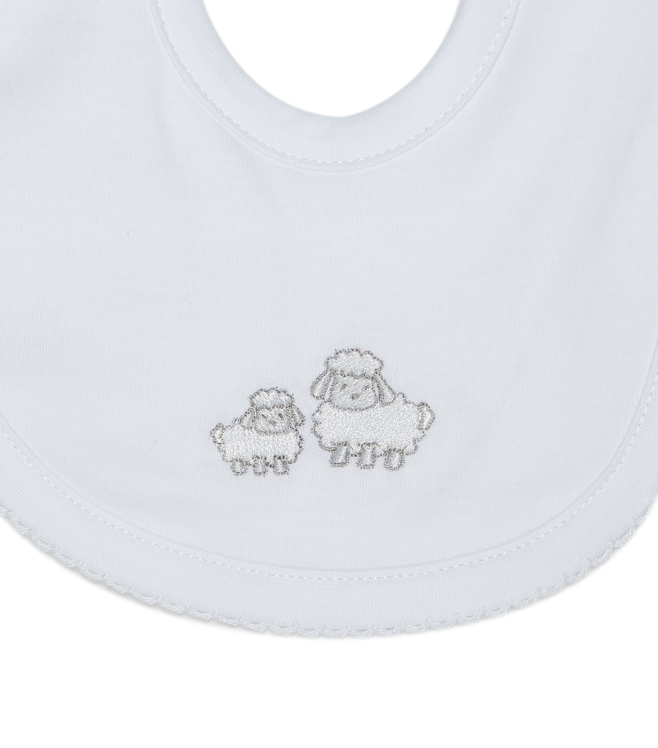 Babero en algodon blanco Bebe