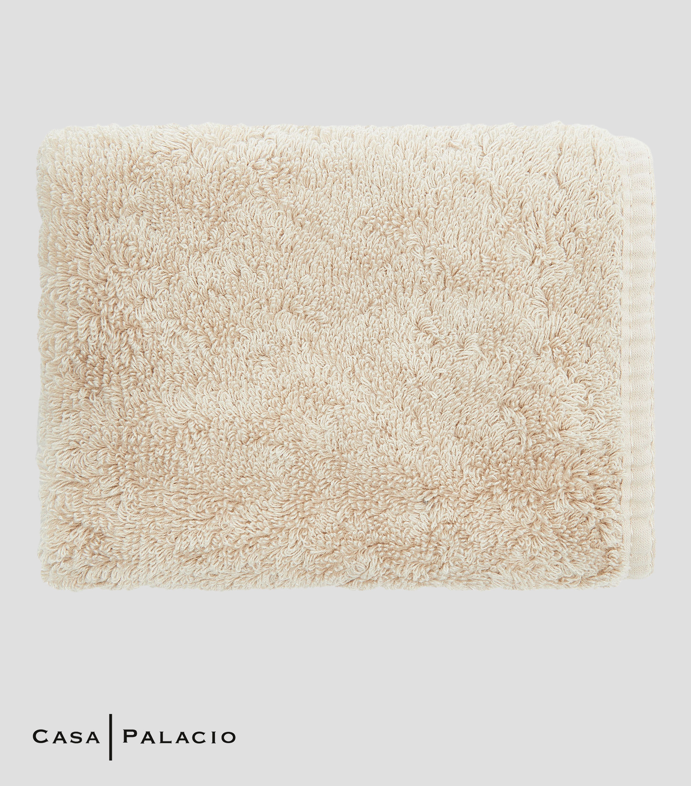 Toalla Facial Long Double Loop Beige