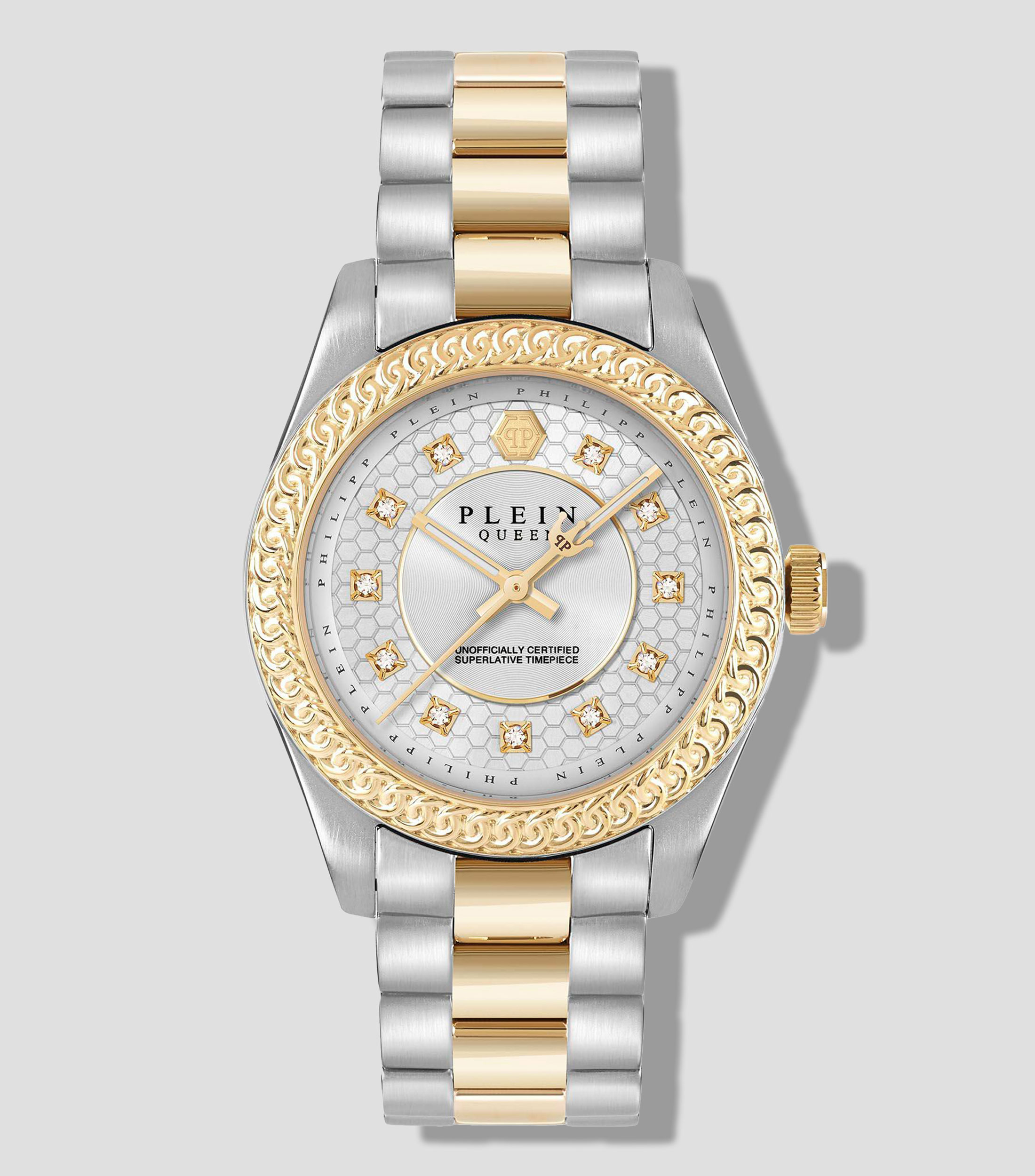 Reloj para Mujer Queen Supreme casual plateado/dorado