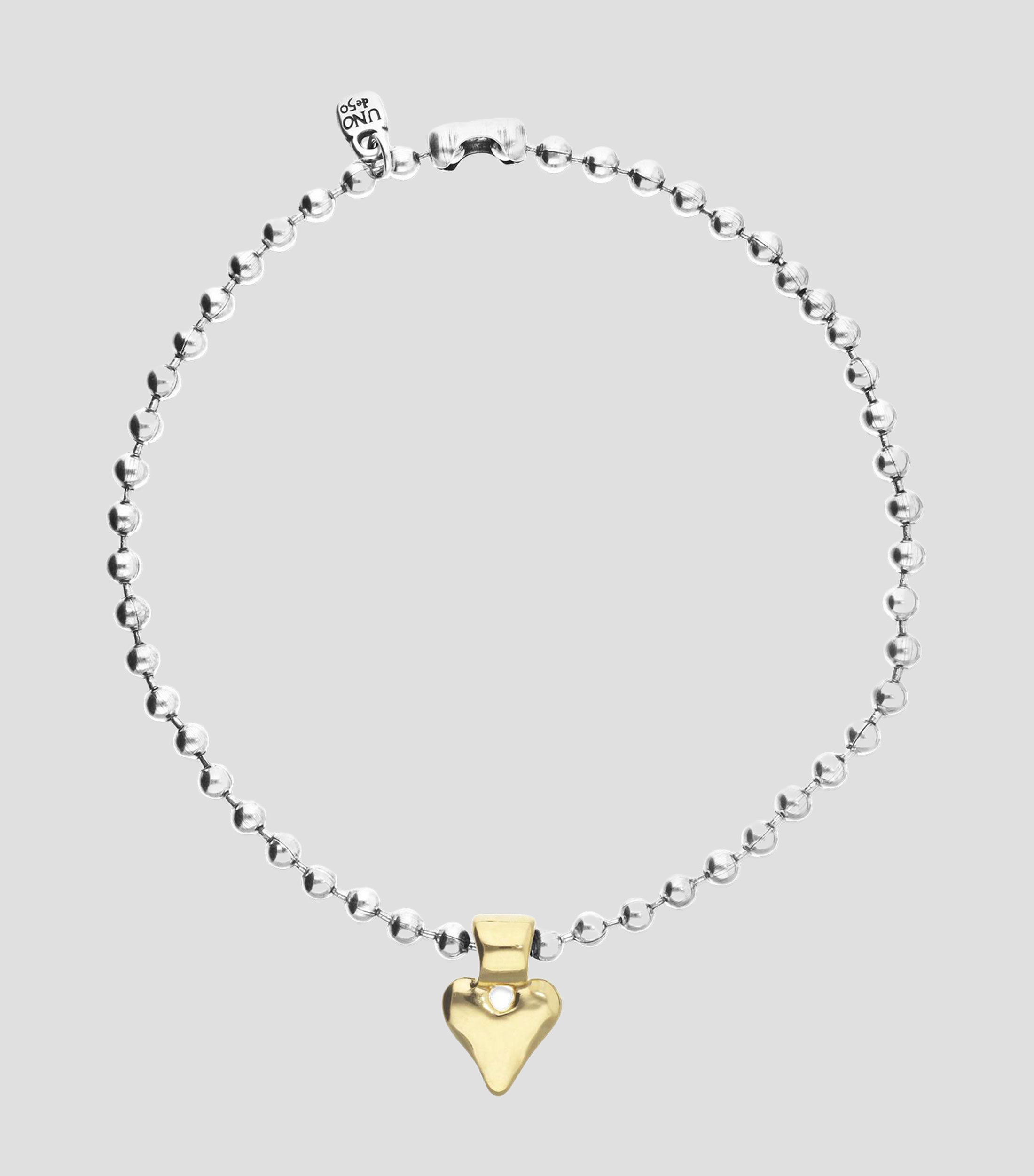 Collar bolas y corazón Mujer