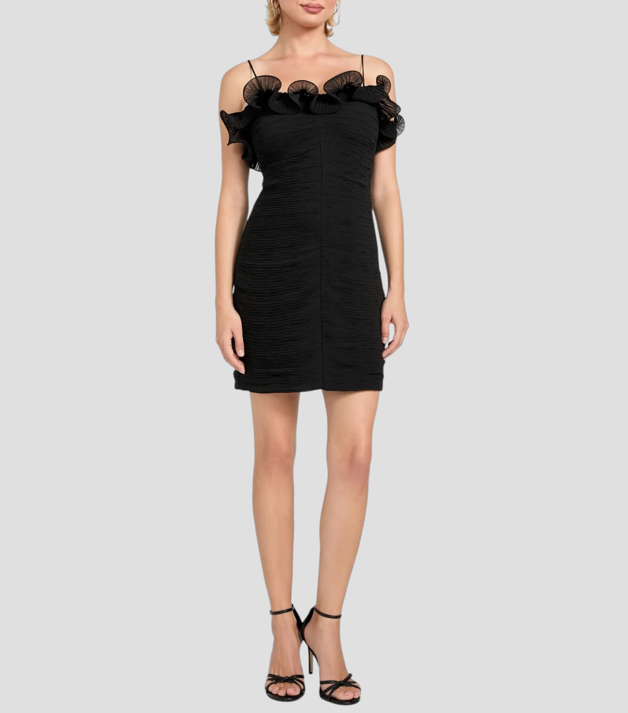 Vestido corto liso Mujer